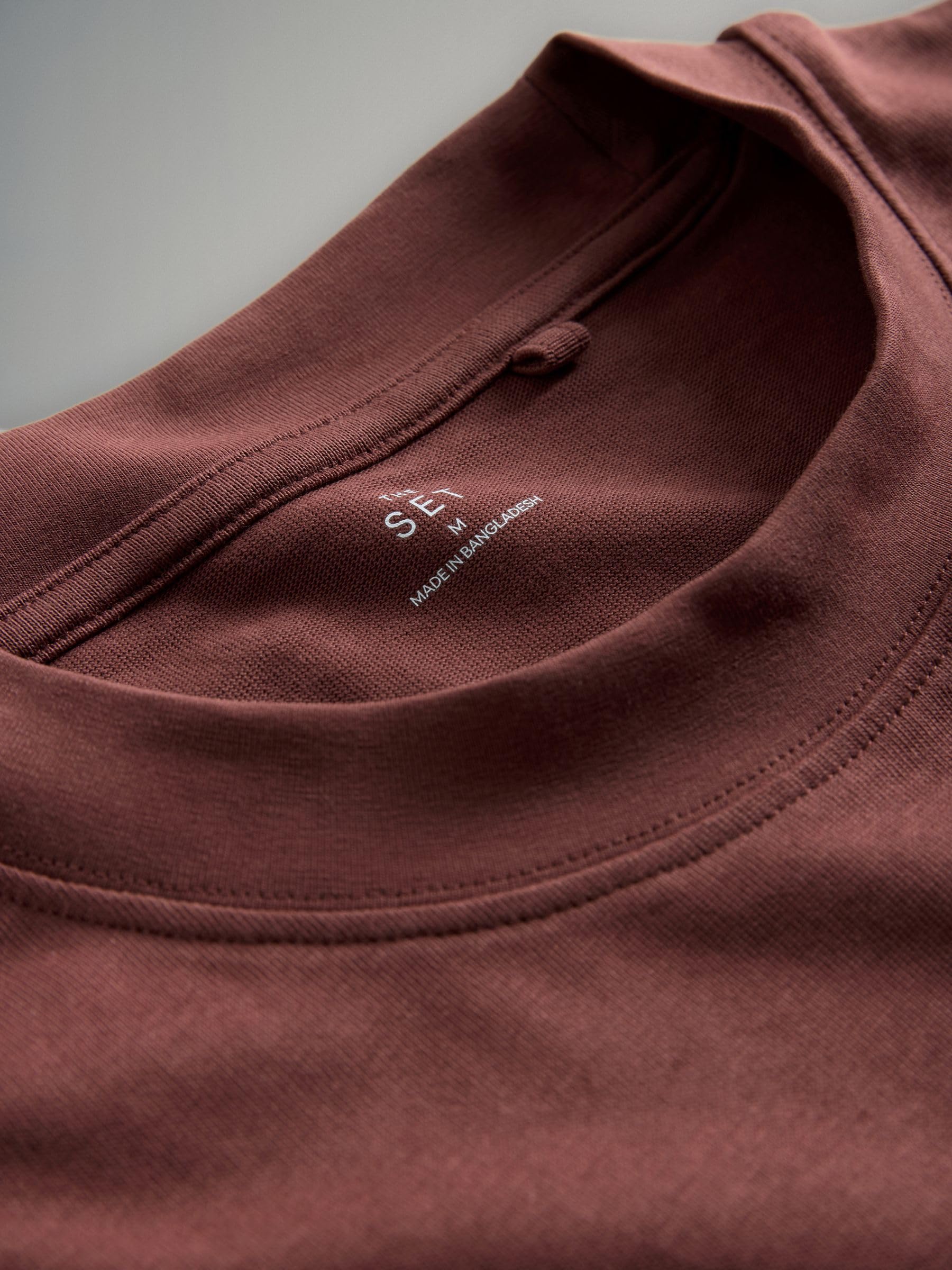 THE SET Uomini Confezione da 4 T-Shirt Oversize in Cotone | Standard, Pull On, Lavabile in lavatrice