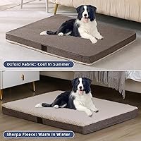 Vista 2 de DaysU Cama para perros pequeños, camas ortopédicas para perros con funda extraíble lavable, tapete de espuma para mascotas de espuma para jaula