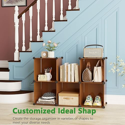 Vista 54 de C&Ahome - Organizador de clóset de almacenamiento para que lo montes tú mismo, Plástico, Negro