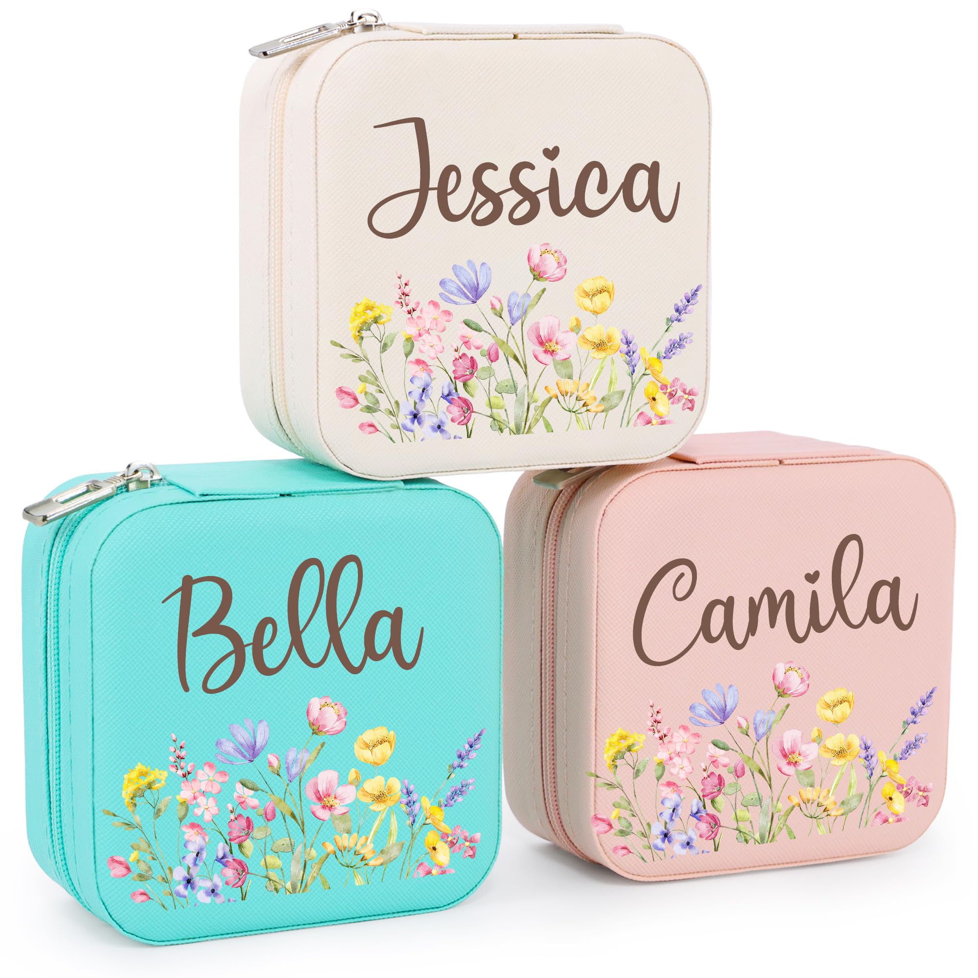 Ships Next Day Easter Basket Stuffers Custom Travel Jewelry Case for Kids Personalized Small Jewelry Box Mini Jewelry
