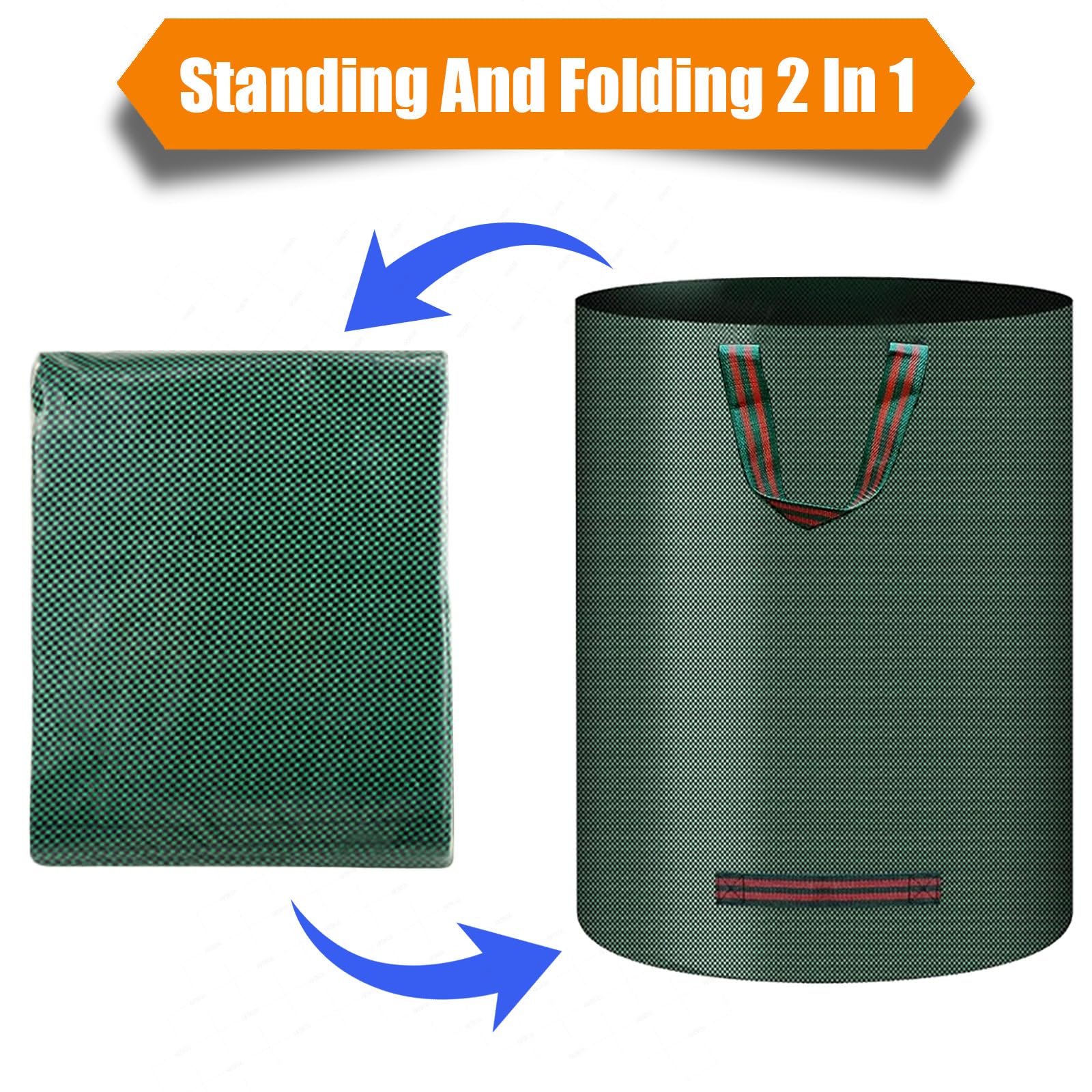 4pcs Heavy Duty Garden Waste Bags, 272 Litre Reusable Garden Garbage Sacks with Handles - Image 4