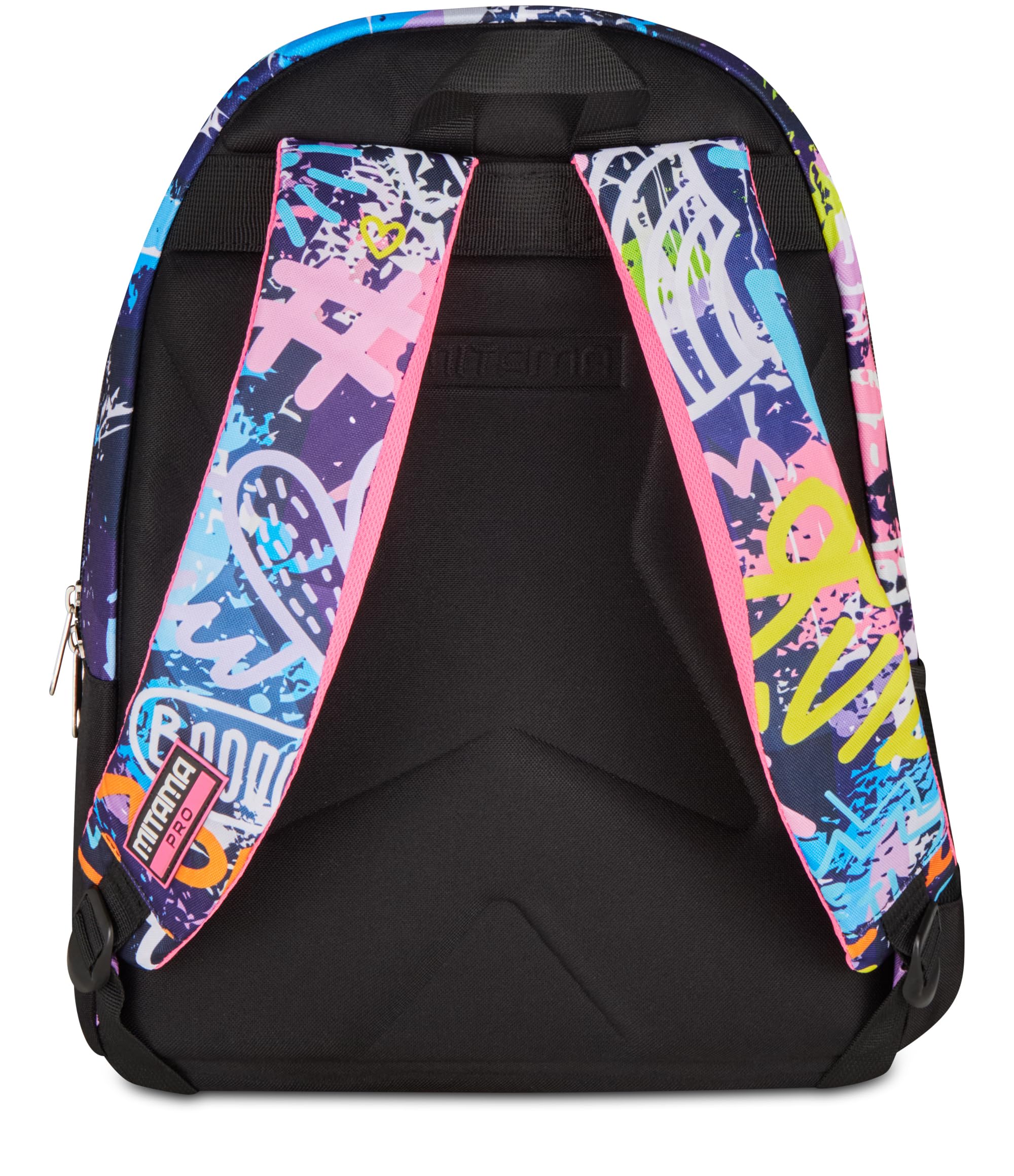 Mitama Zaino Scuola, X Plus LOVETBEAT, Triplo Scomparto, Rosa, Tasche Porta Borraccia,Schienale con fondo integrato, Spallacci Imbottiti, Zaino Scuola Media, Ragazza
