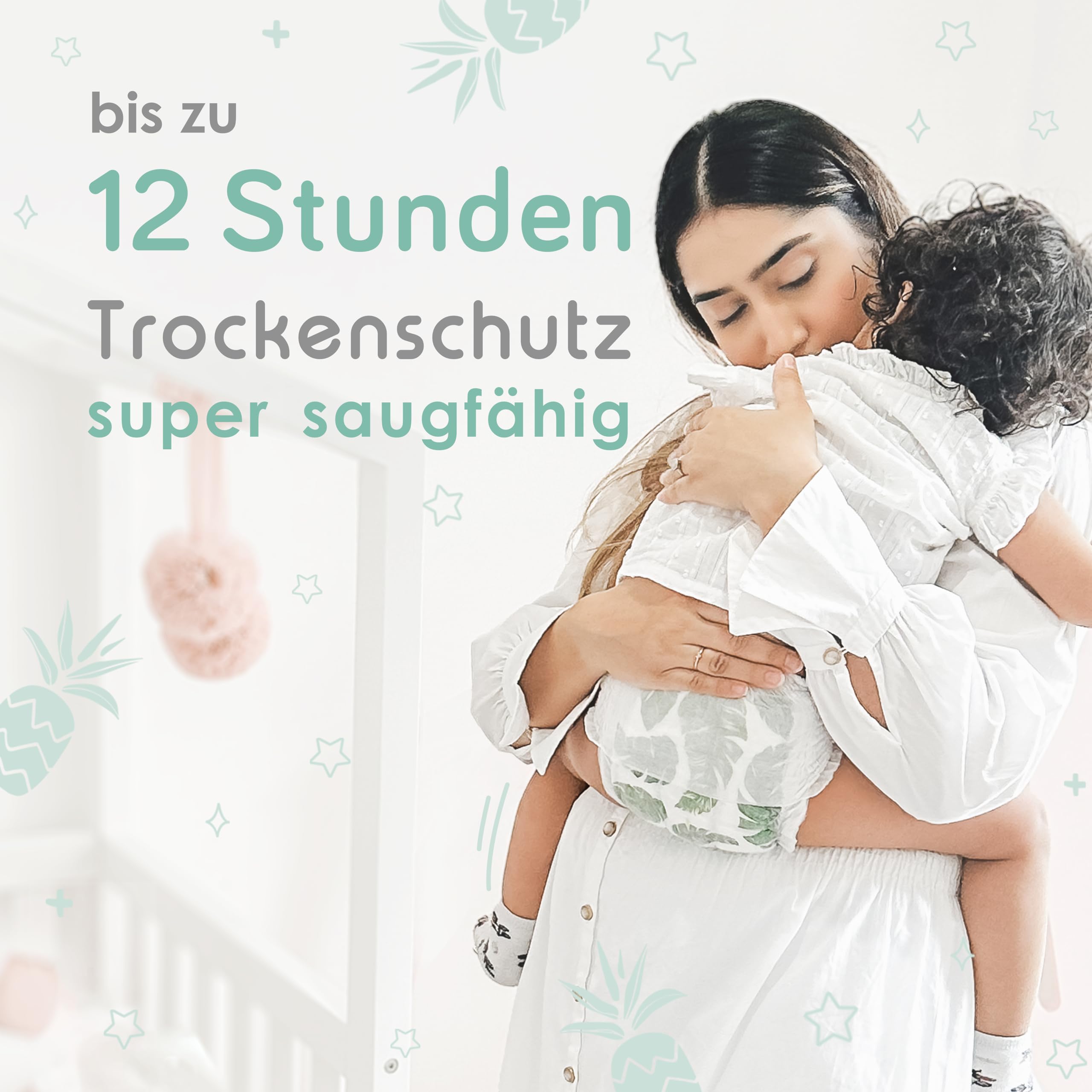 PureBorn Baby Premium Windeln Pants, Höschenwindeln, Größe 7 (17+ kg), 28 Stück, Optimaler Schutz für Tag und Nacht, Dermatologisch getestet, Ultraweich, Hautfreundlich