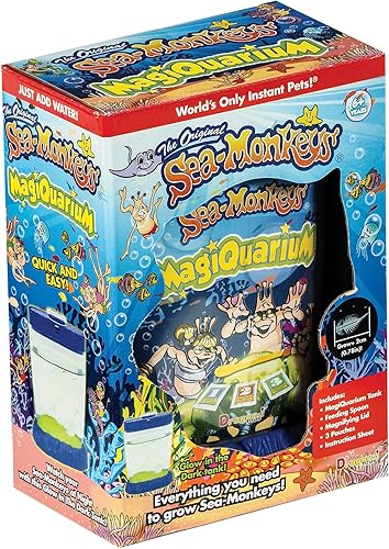 Sea-Monkeys Magiquarium - Mascota más fácil y sin complicaciones del mundo - Cultiva tu propia mascota en un acuario iluminado - A partir de 6 años