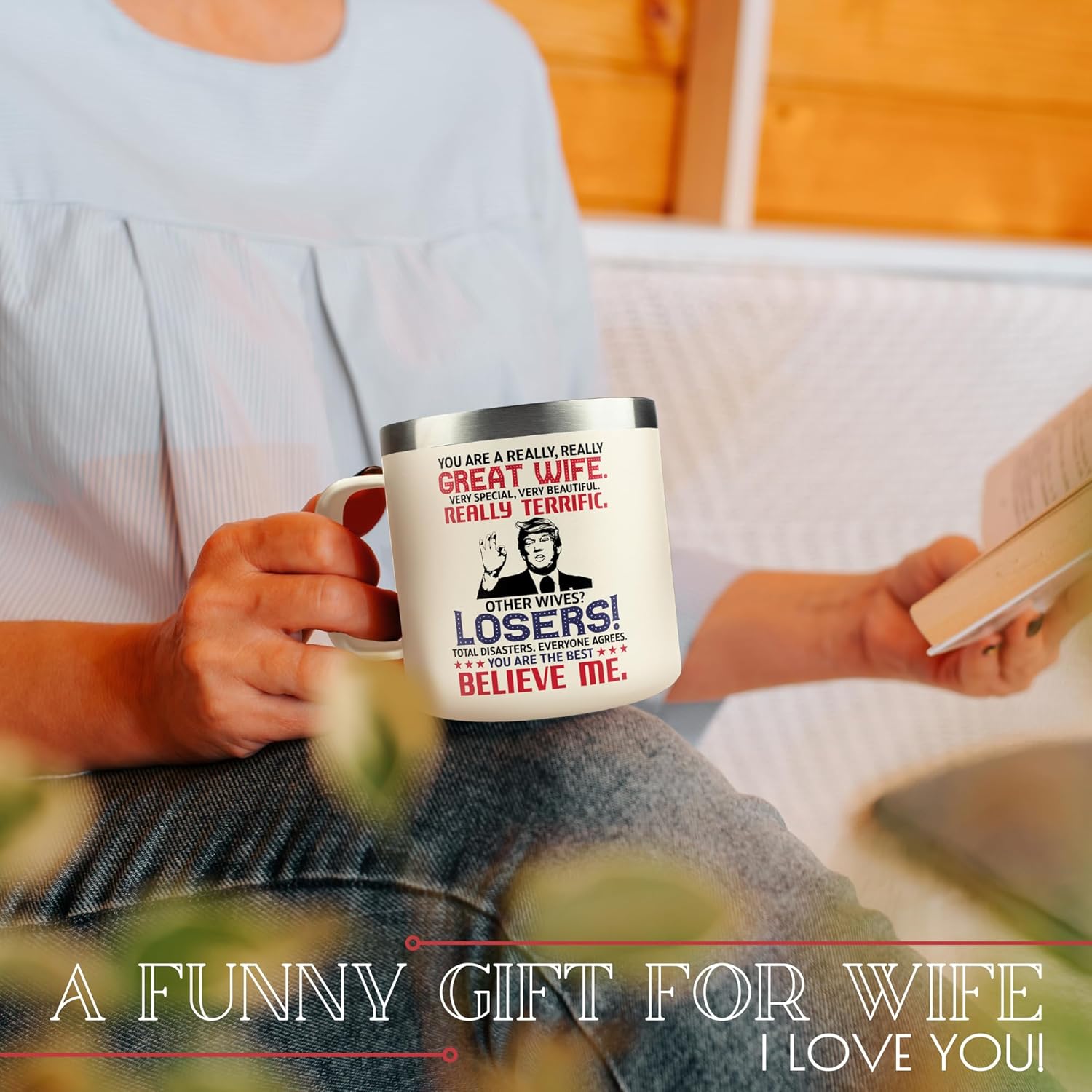 Gifts for Wife from Husband - Wedding Anniversary for Women, Birthday, Mothers Day, Christmas Wife Gifts for Her - Romantic Love Gift for Her - 14 Oz Stainless Steel Coffee Mug - Image 4