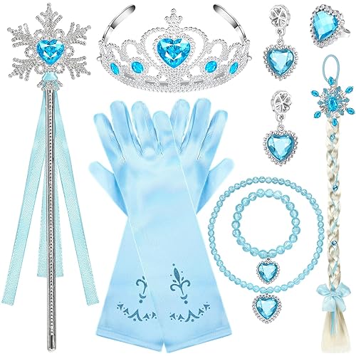 Lyrow 8 Pcs Princess Dress up Party Accessories Include Dress
