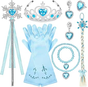 Set 8 Corone Principessa Per Bambine - Accessorio Festa Compleanno, Giochi Di Ruolo, Multicolore