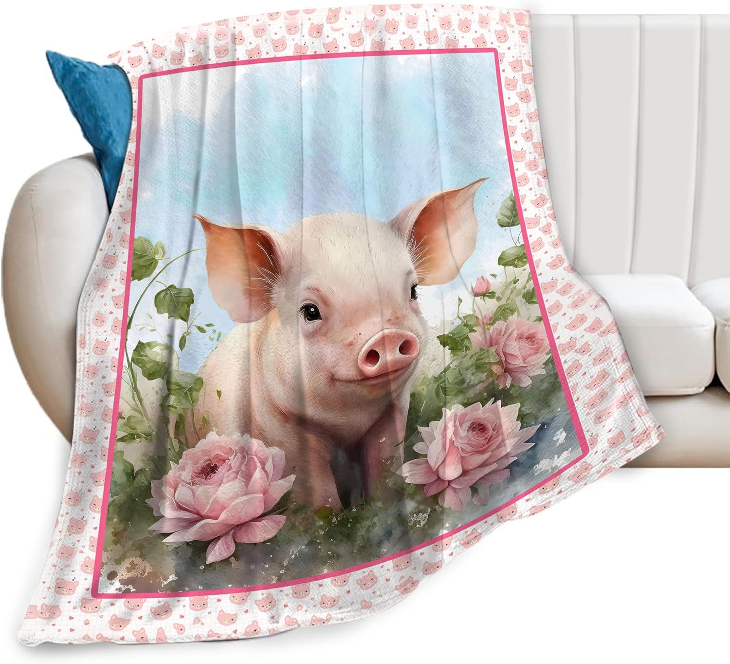 Pig Blanket Pig Gifts for Pig Lovers Women Super Soft Cozy