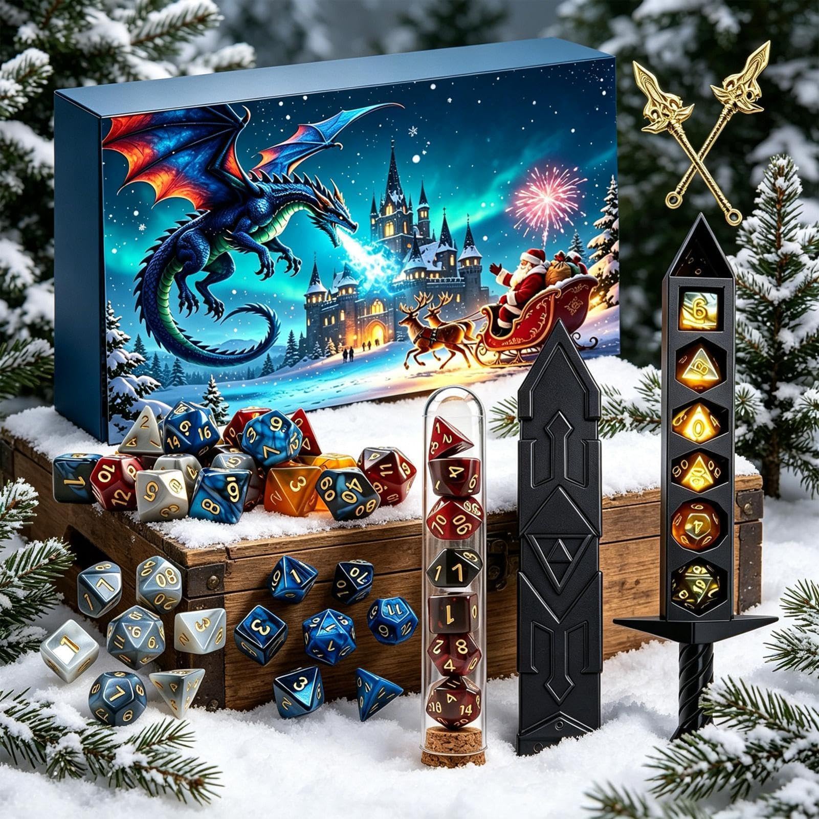 Kit Dés Calendrier Compte à Rebours 24 Jours de l'Avent
