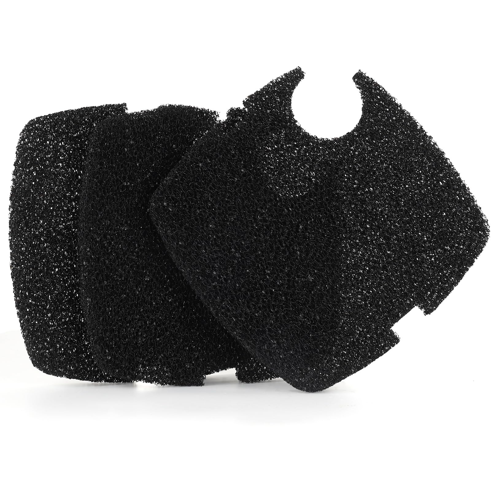 Fishnanny 3 Pcs Replacement Filter Pads for External Fish Tank Filter, Black Fish Tank Filter Media Sponge for Water Filtration (Replacement-35W/45W)