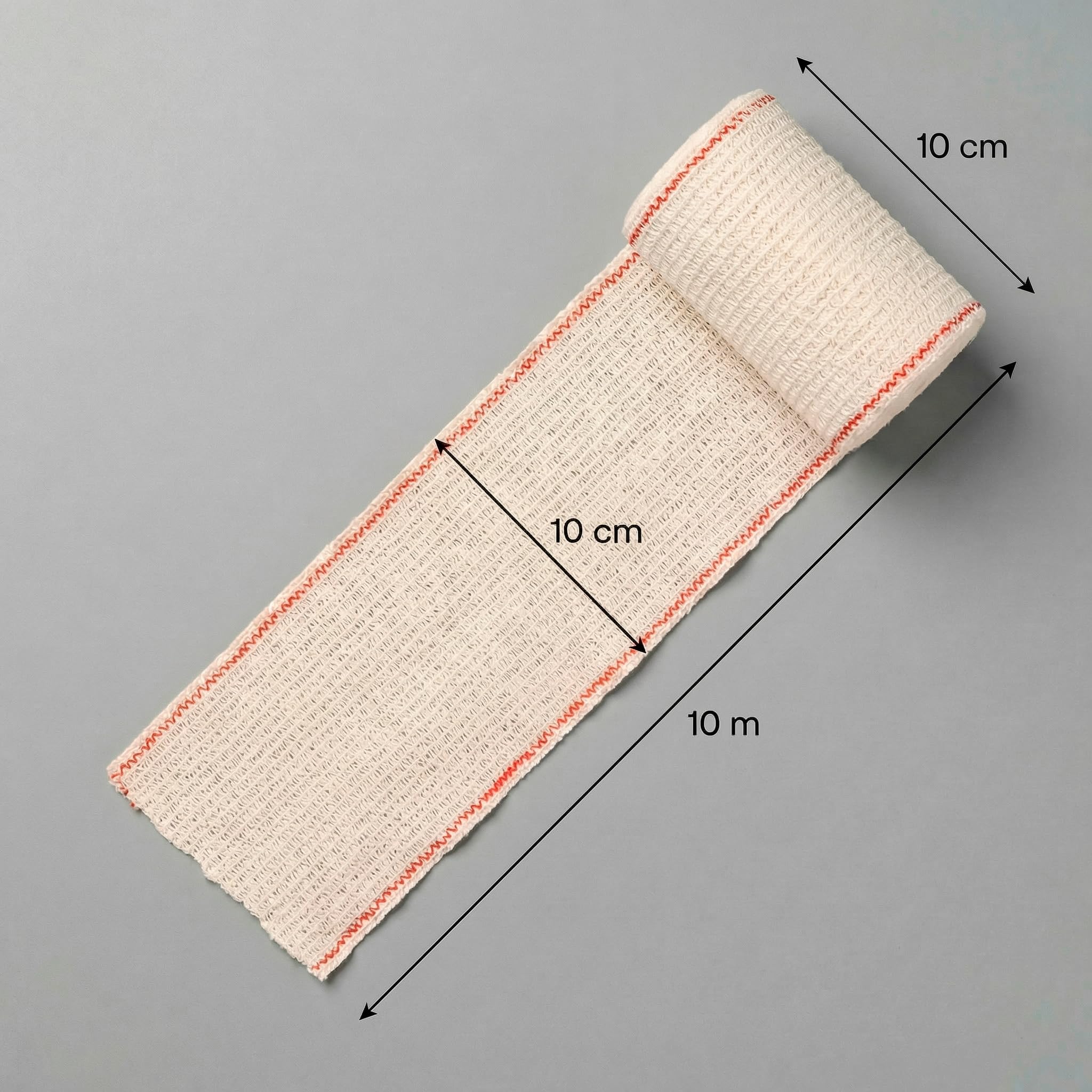 KMINA Venda de Crepe Elastica (60 unidades) Algodon Transpirable, Lavable y Reutilizable, 10 cm x 10 m Blanca