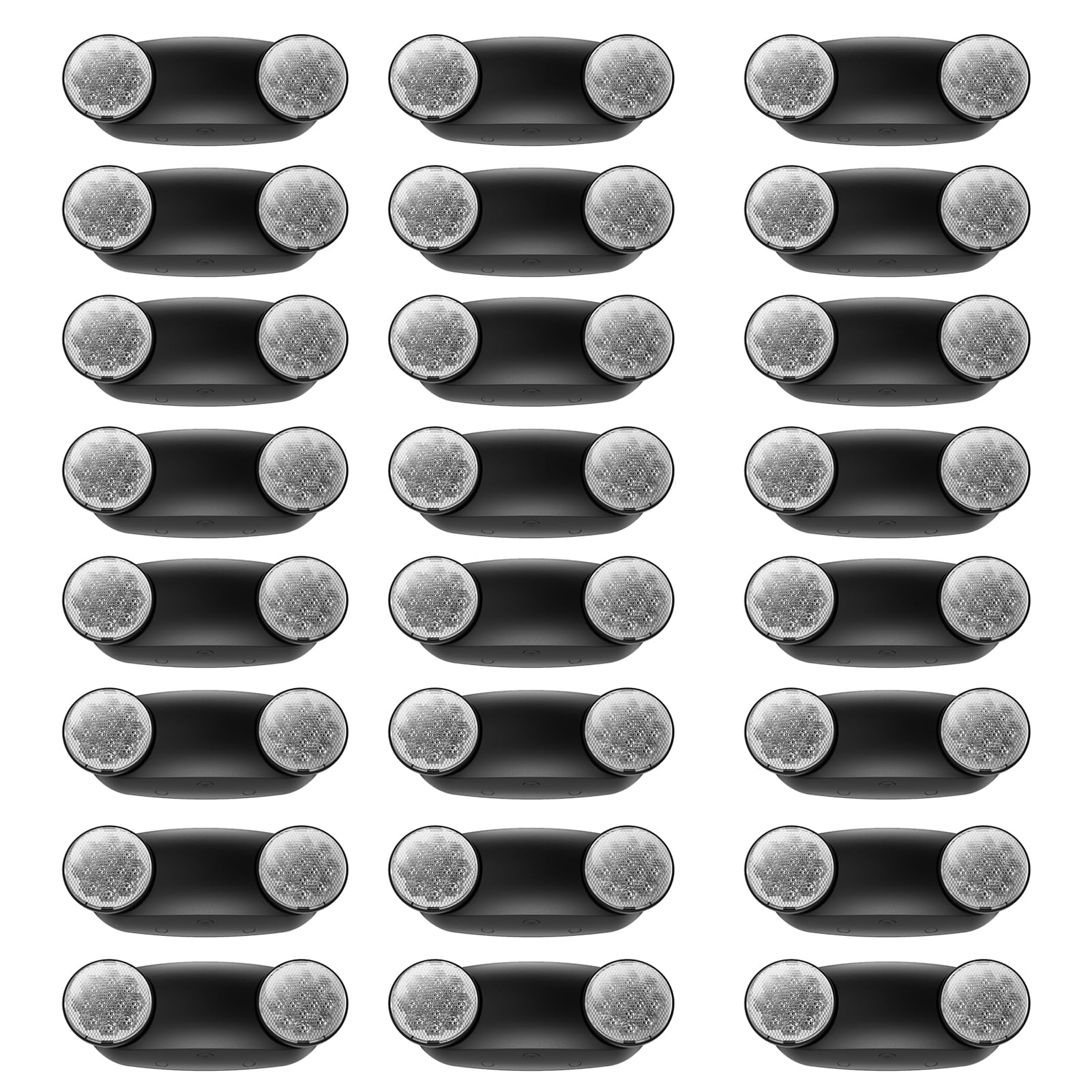 24 Packs Black Led Exit Light with Emergency Lights &amp;Battery Backup-Indoor Emergency Exit Lighting/Commercial Emergency Light Fixtures.