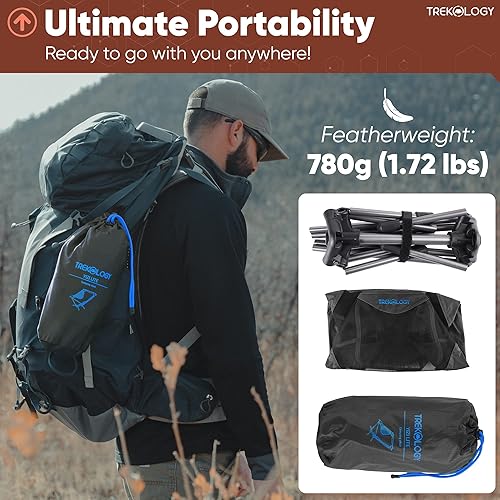 Miniatura 5 de TREKOLOGY Silla de playa ultraligera, silla de camping ligera para mochileros, senderismo y viajes - YIZI LITE