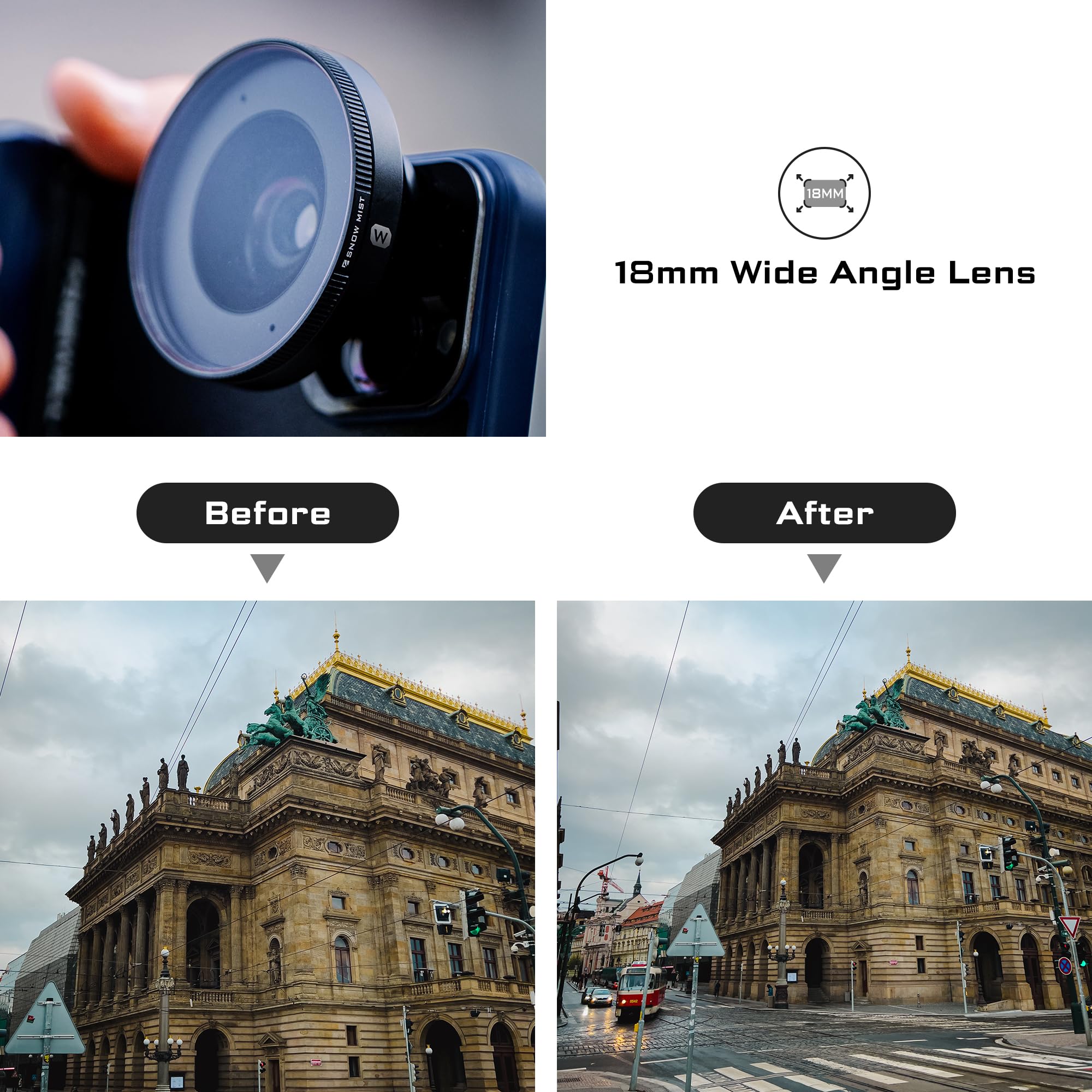 Freewell 18mm Wide Angle Lens Compatible with Freewell Sherpa