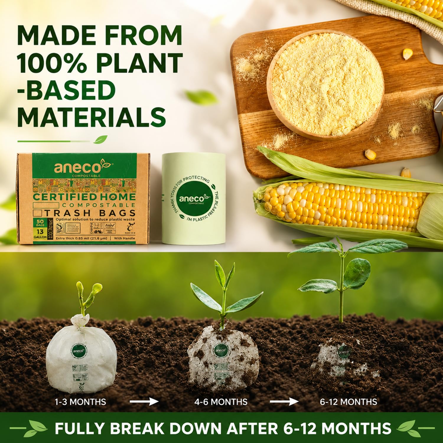 ANECO Compostable Food Waste Bags Gallery Image