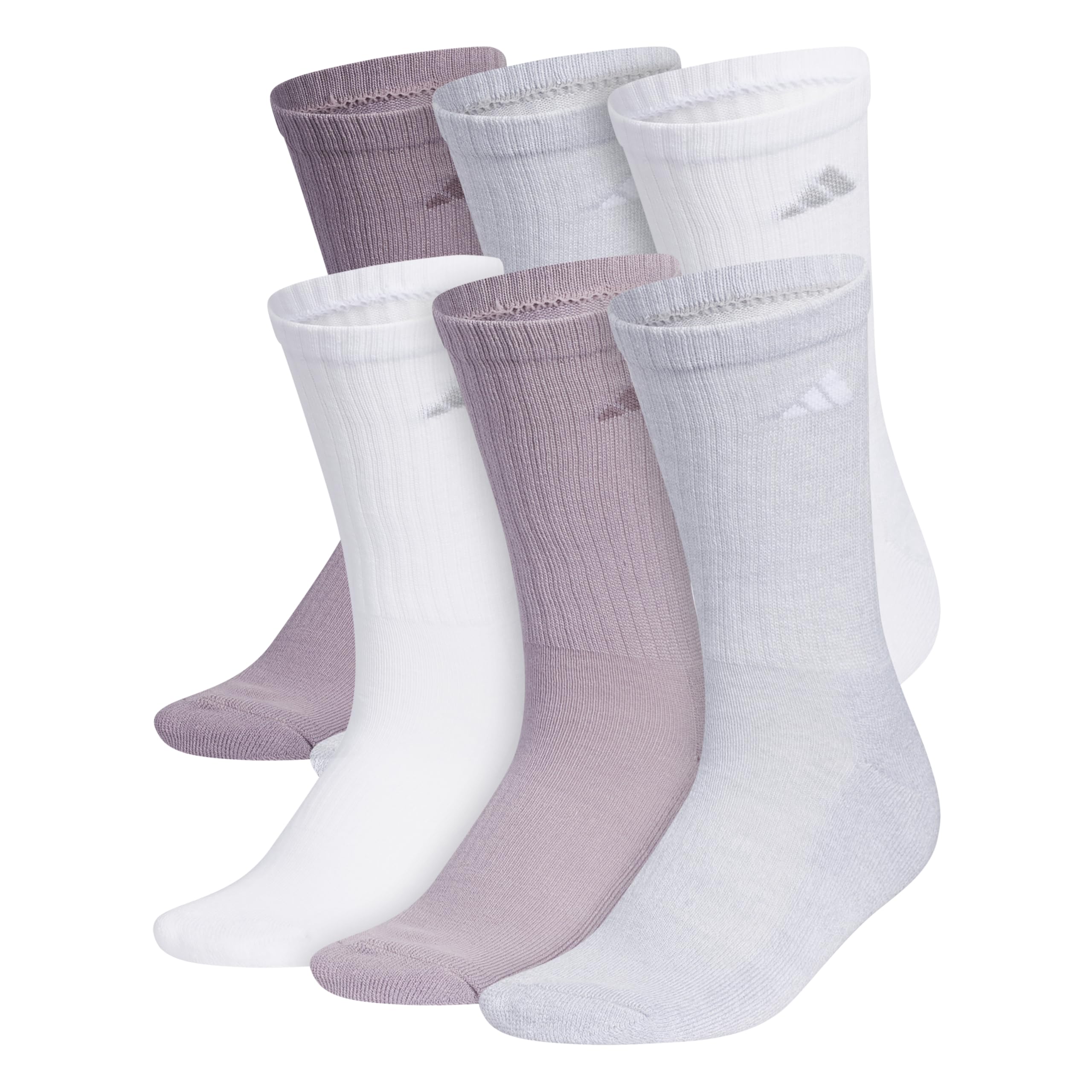 Women's Athletic Cushioned Crew Socks, 6-Pack, Durable, Moisture-Wicking, Cushioned, Arch Support Socks for Women