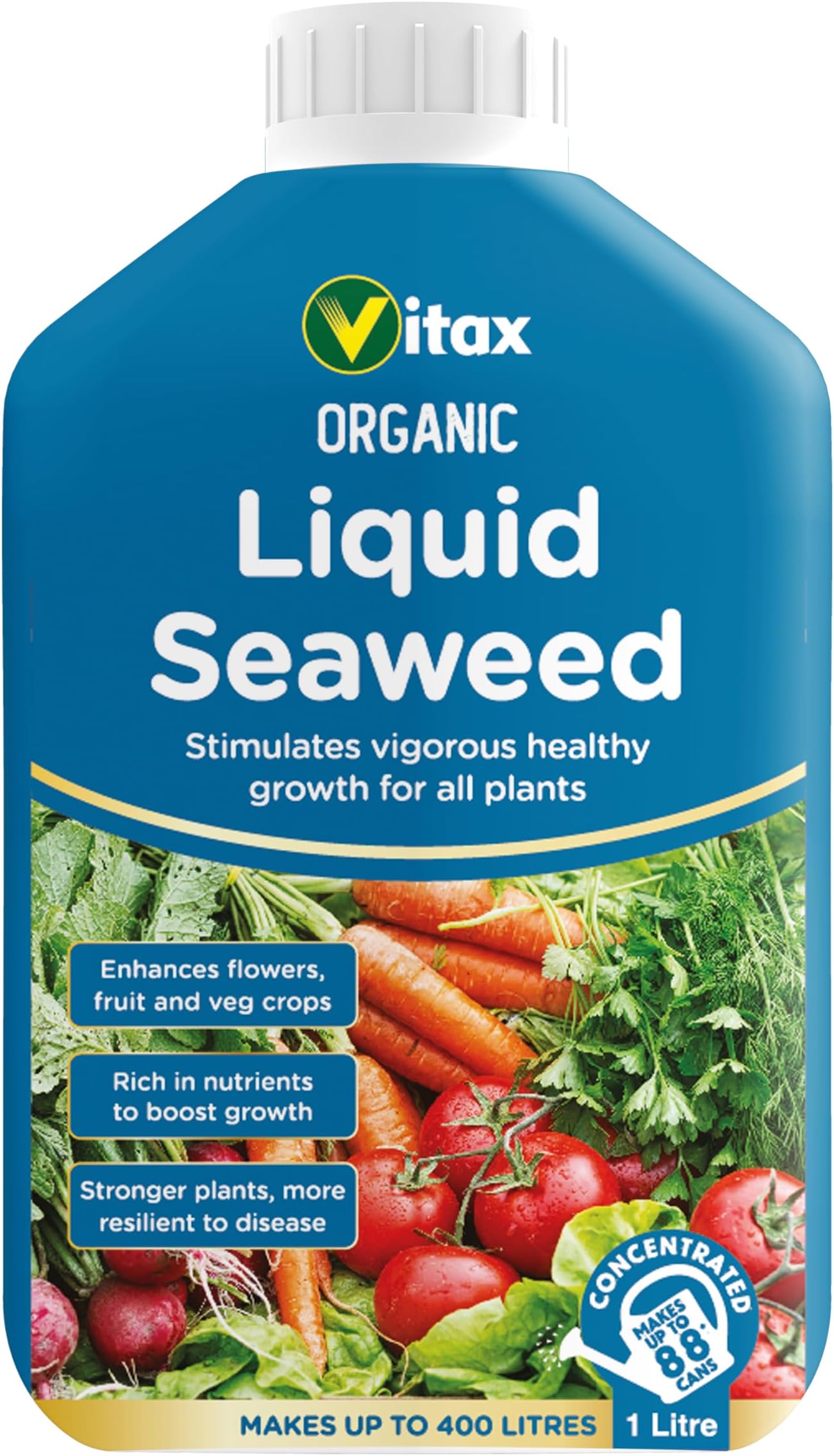 Vitax Organic Liquid Seaweed, Concentrated, Bigger Crops, Healthier Plants, S...