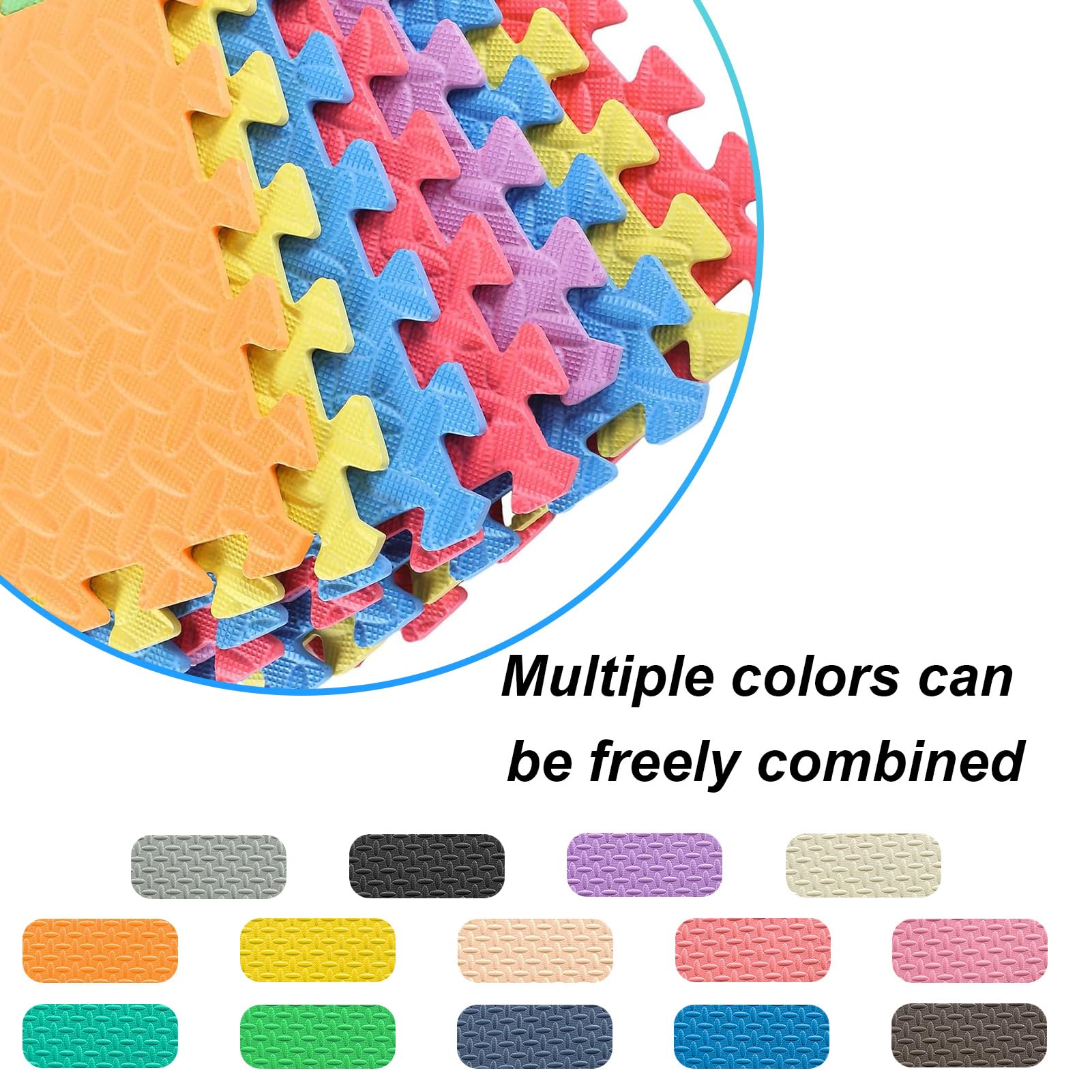 Bodenschutzmatte 1 cm Dicke Bodenmatte Profi-Set 30x30x1,0 cm Kompaktmatten EVA Sportmatte Rutschfest Fitnessmatte Pool Unterlage Sport Matten