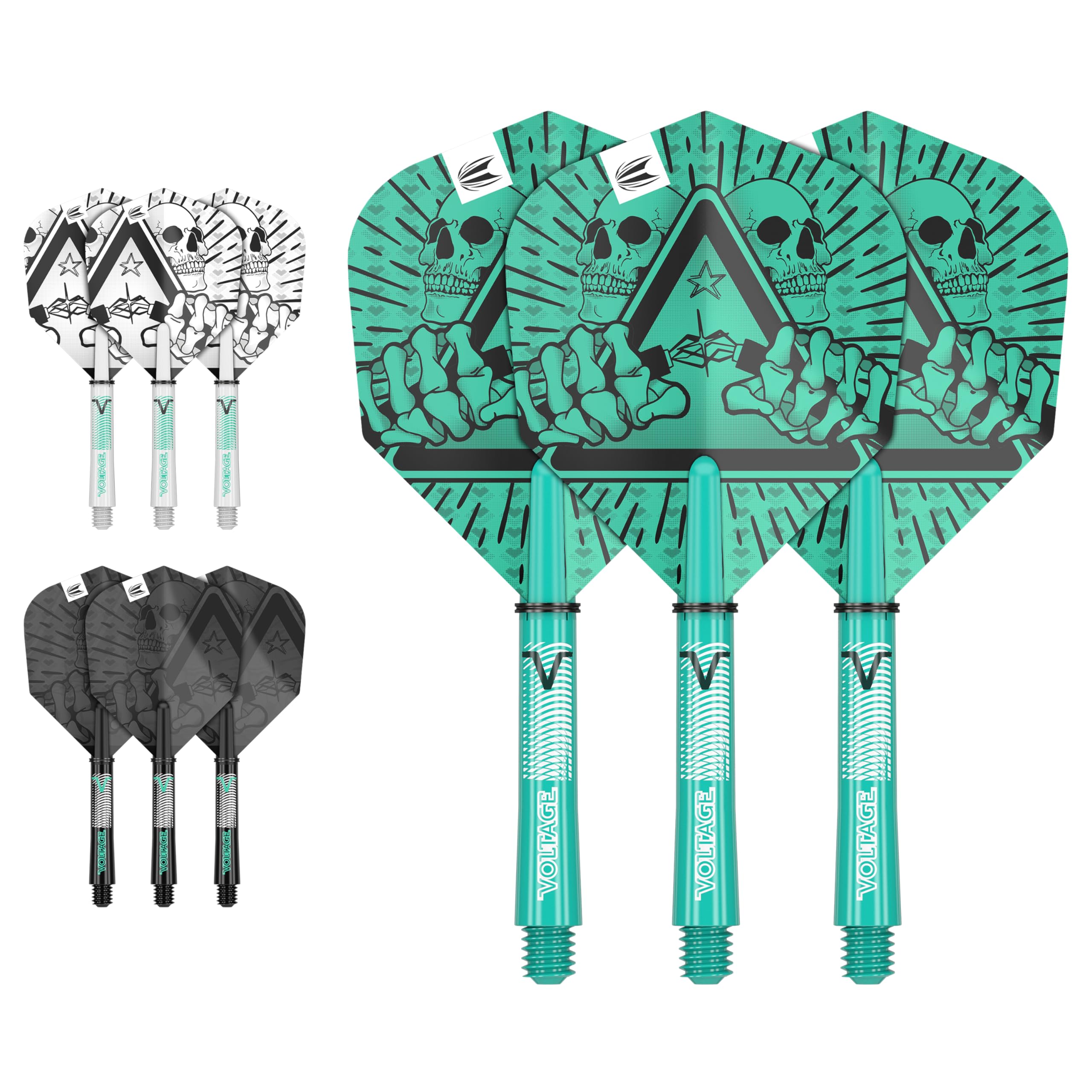 Target Darts Rob Cross Ink Design No.6 Dart Flights Shafts Stems - 3 Set Pack