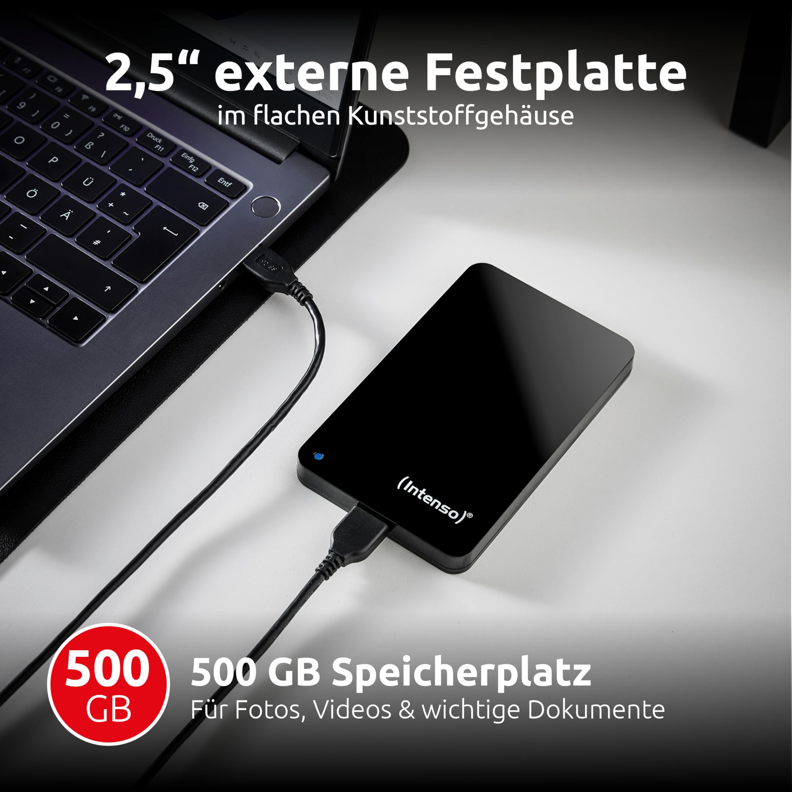 Intenso Memory Case Externe HDD-schijf 1 TB USB-A 3.0 Zwart 6021560