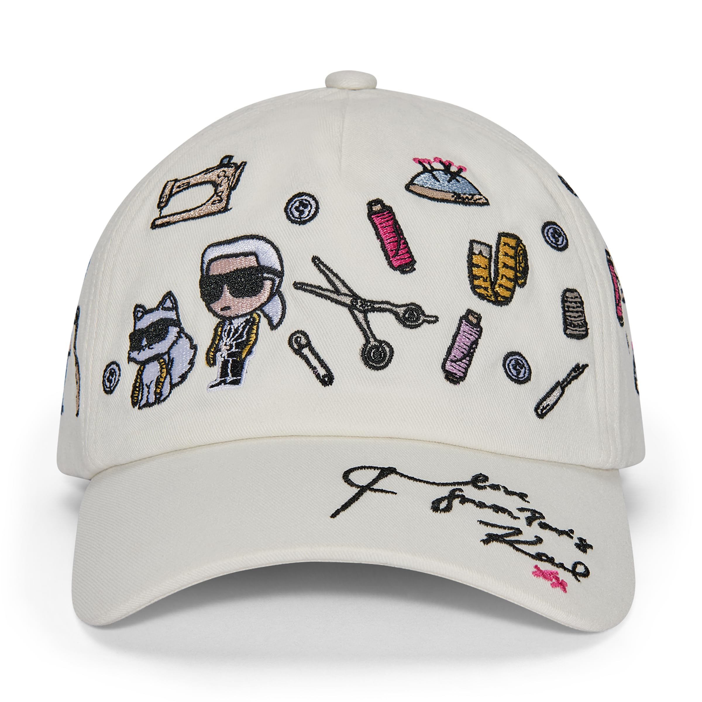 Karl Lagerfeld Paris Women's Tools of The Trade Print Baseball Cap