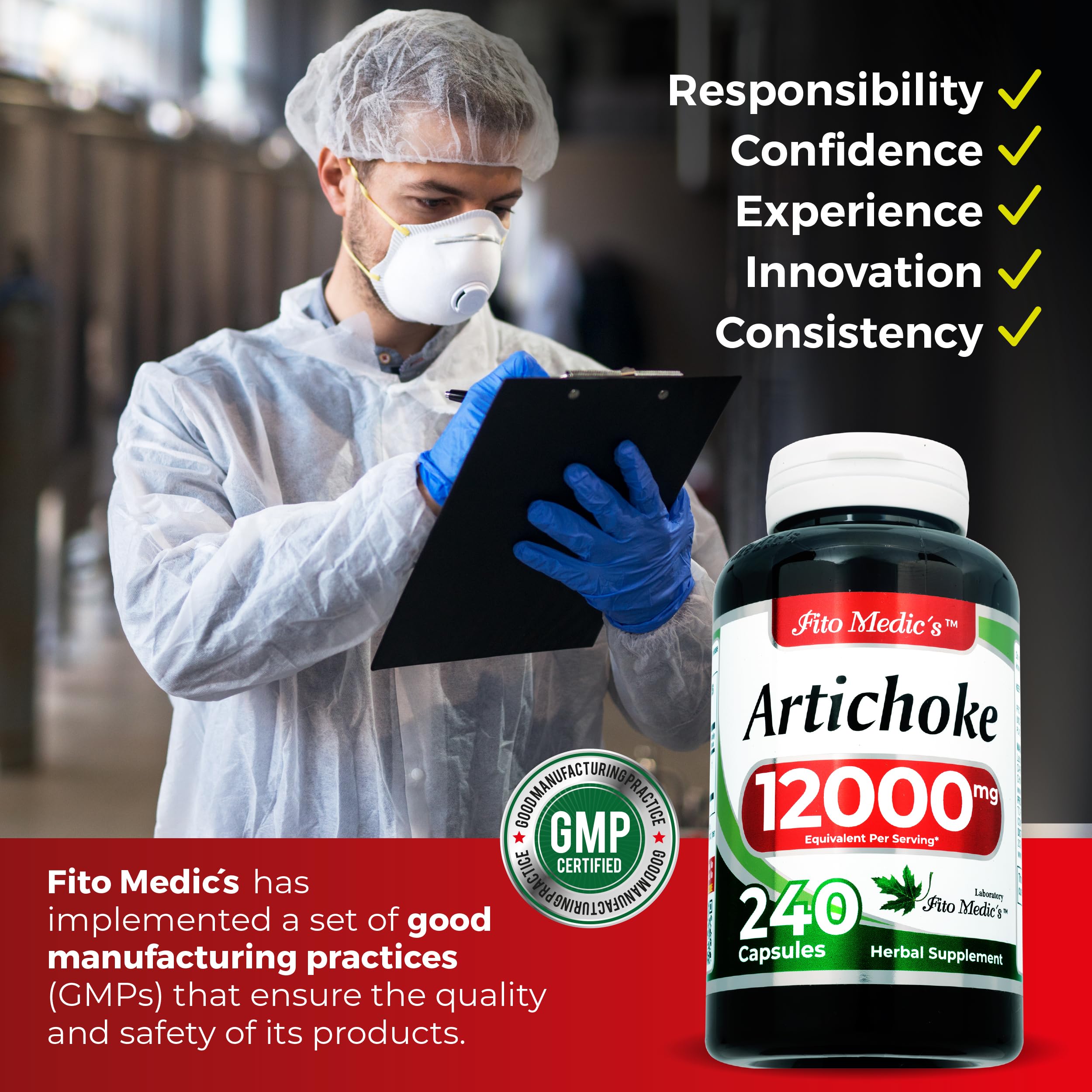 FITO MEDIC'S Artichoke Capsules 240 Count | Alcachofa Supplement — Amazon image 6