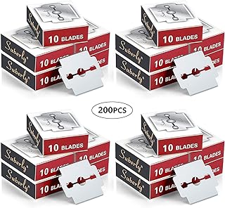 200 Pieces Foot Callus Shaver Replacement Blades Corn Plane Blades Stainless Steel Blades for Removing Cuticle/Corn Hard Skin Heel Shaver Rasp Callus Foot Care and Cutter/Pedicure Tools for Feet