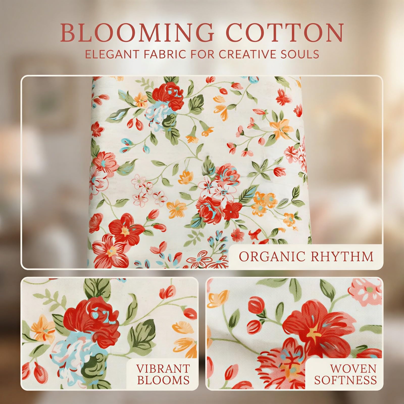 Tissu coton floral au mètre, sergé rose imprimé, coton pur pour bricolage DIY, vêtements, literie, nappes et décoration maison, matière douce, respirante, souple au toucher