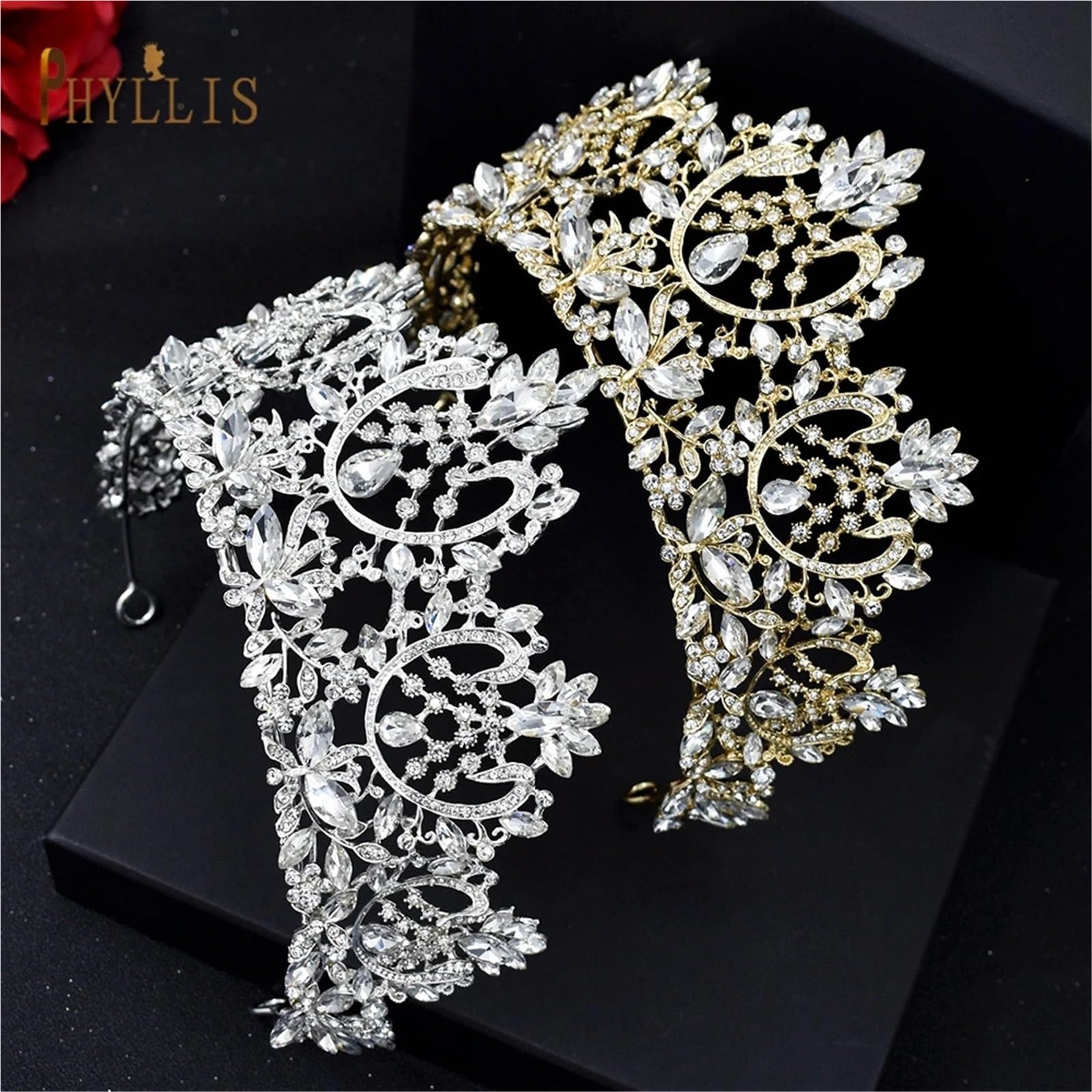 Corone da sposa in cristallo con fascia for capelli Per donna