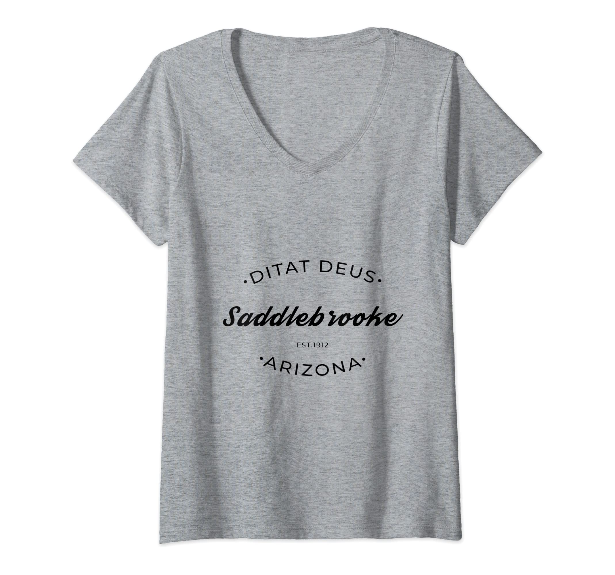 Womens Saddlebrooke Arizona Vintage Design State Motto V-Neck T-Shirt