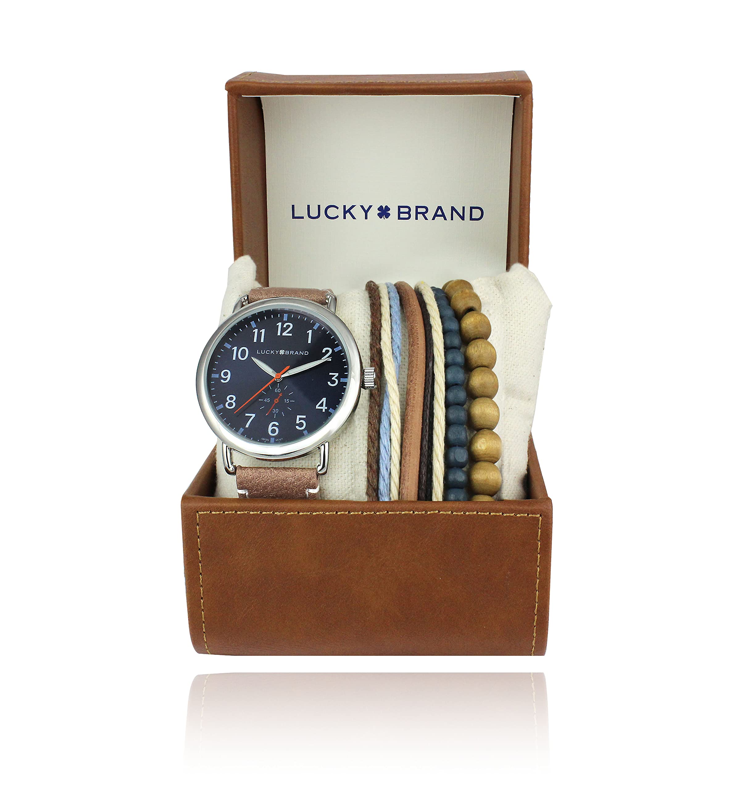 Lucky Brandmens Fashion Sport Quartz Watches With Leather Strap