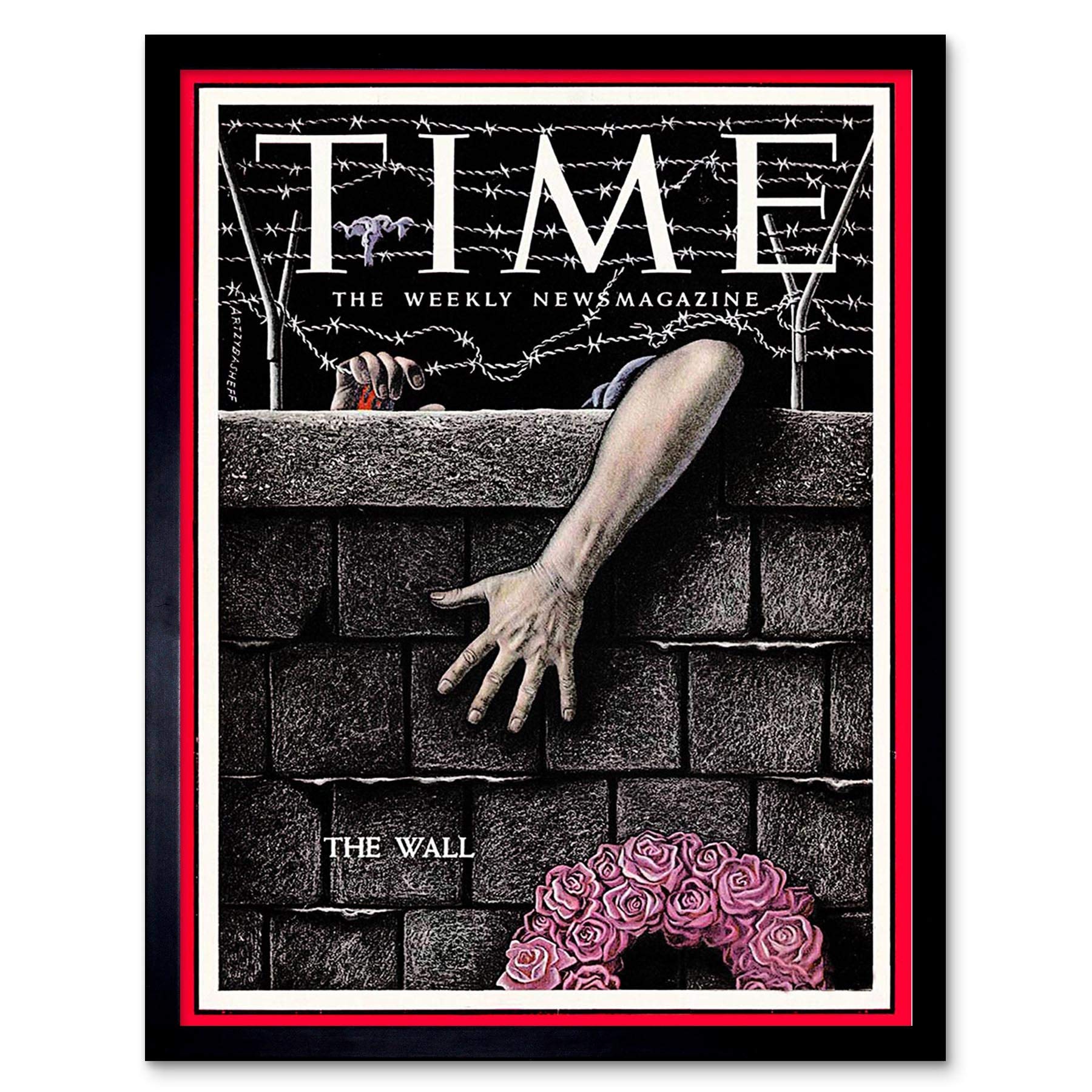Wee Blue Coo Magazine 1961 Time Berlin Art Print Framed Poster Wall Decor 12X16 Inch