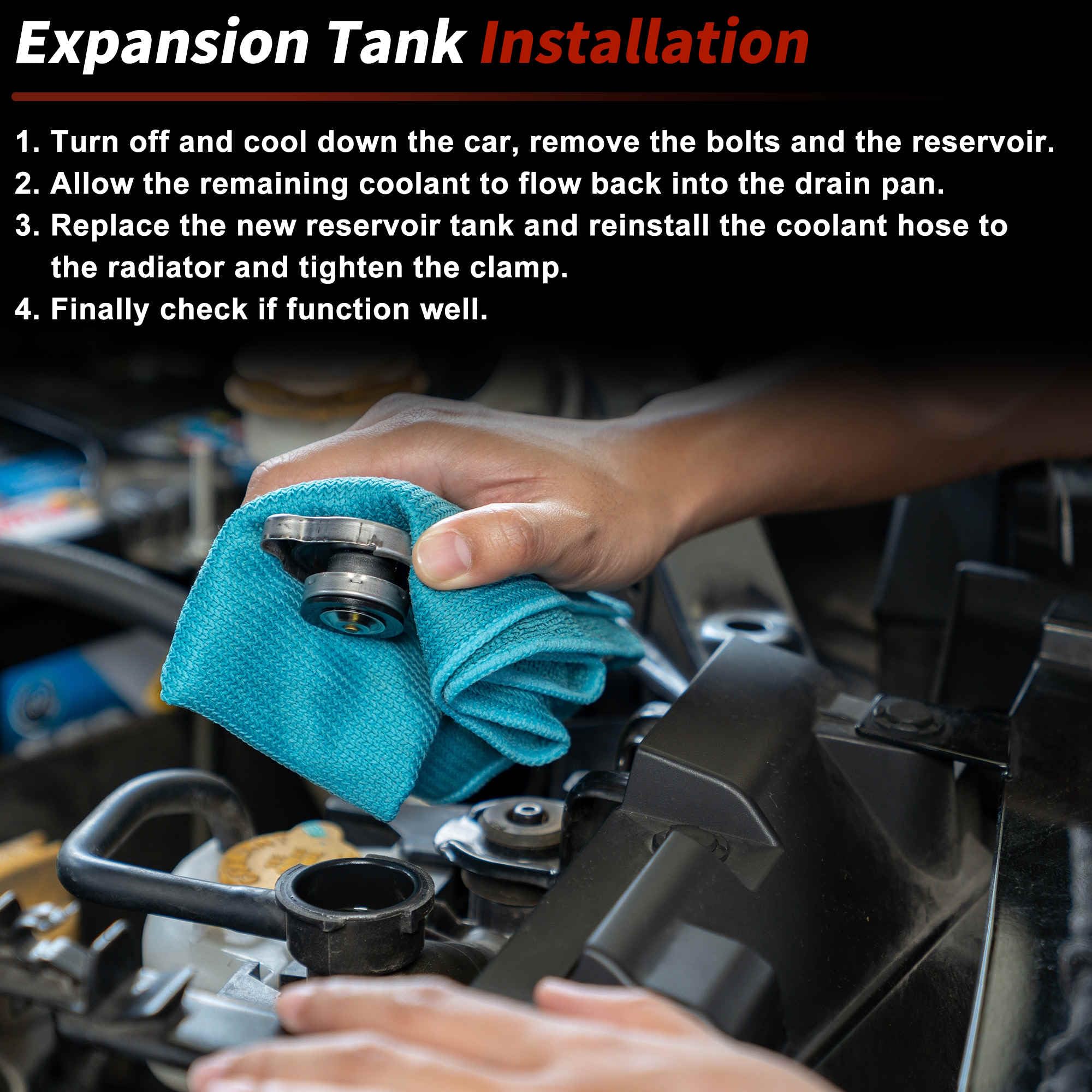 Coolant Expansion Reservoir Tank with Cap for Mitsubishi L200 Montero Sport 2008-2015 603-962 Engine Radiator Coolant Overflow Reservoir Recovery Tank MN135072/603962