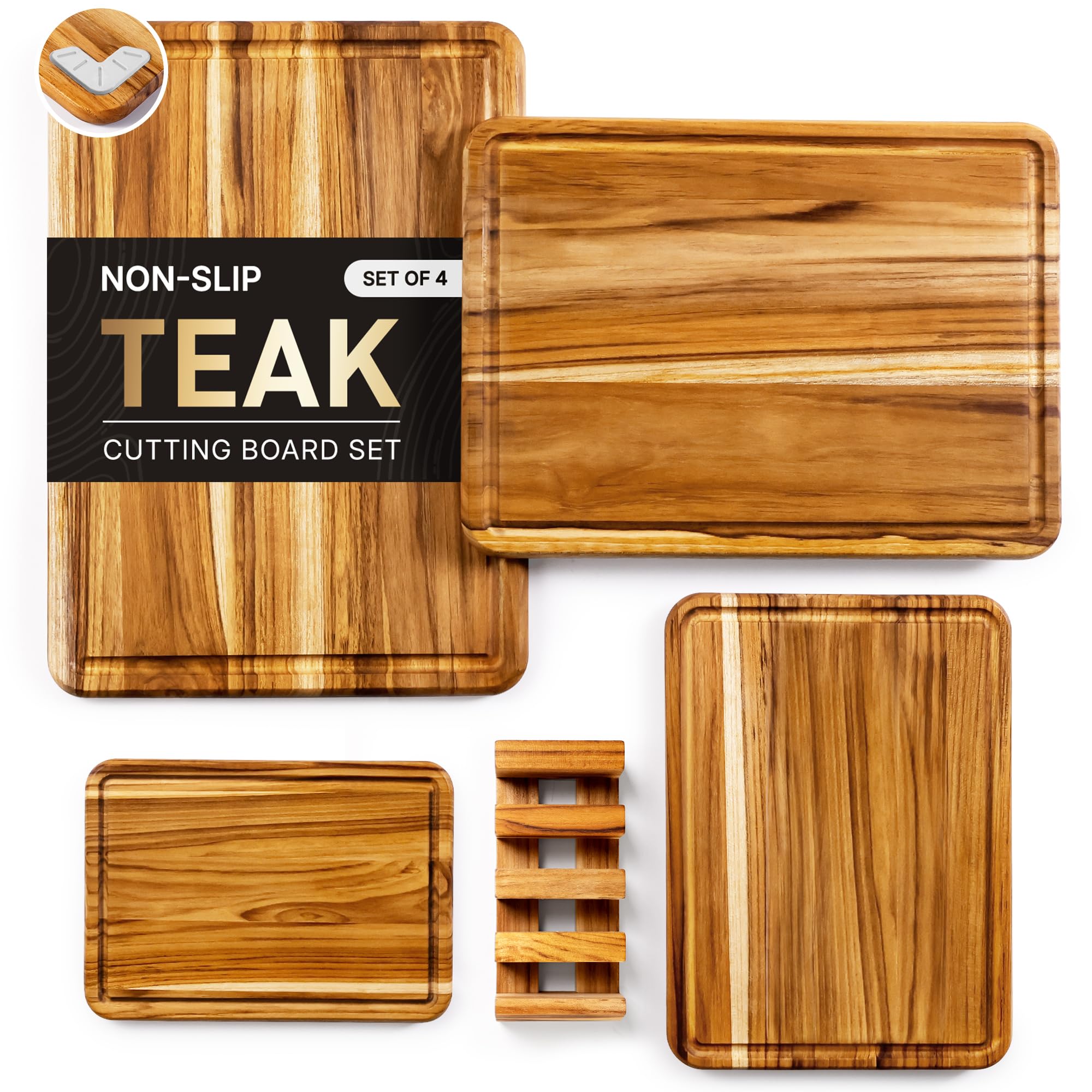 Nomsters Teak Cutting Board Set