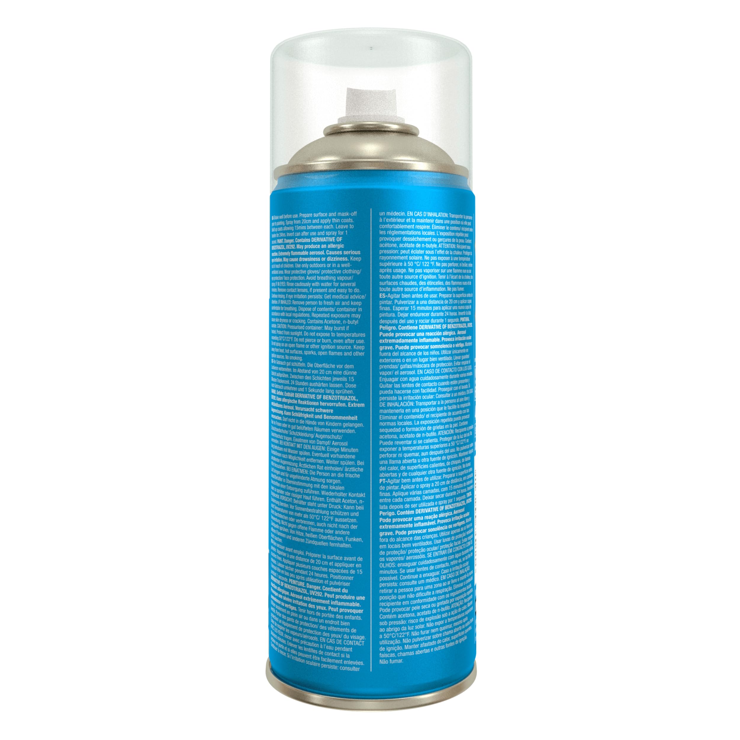 Hycote Klarlack Spray Glänzend 400 ml (6er Pack) – Schnelltrocknender Acryl Klarlack zur Versiegelung und Schutz von Lackoberflächen, hohe Deckkraft, für Metall, Kunststoff, Keramik und Holz