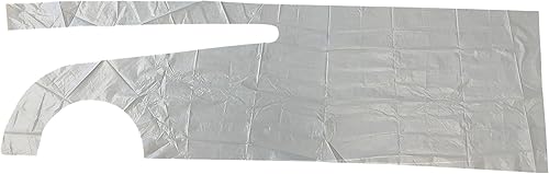 Miniatura 9 de KingSeal Bib Style - Delantales desechables de polietileno, 28 x 46 pulgadas, caja de 100 delantales, color blanco, Blanco