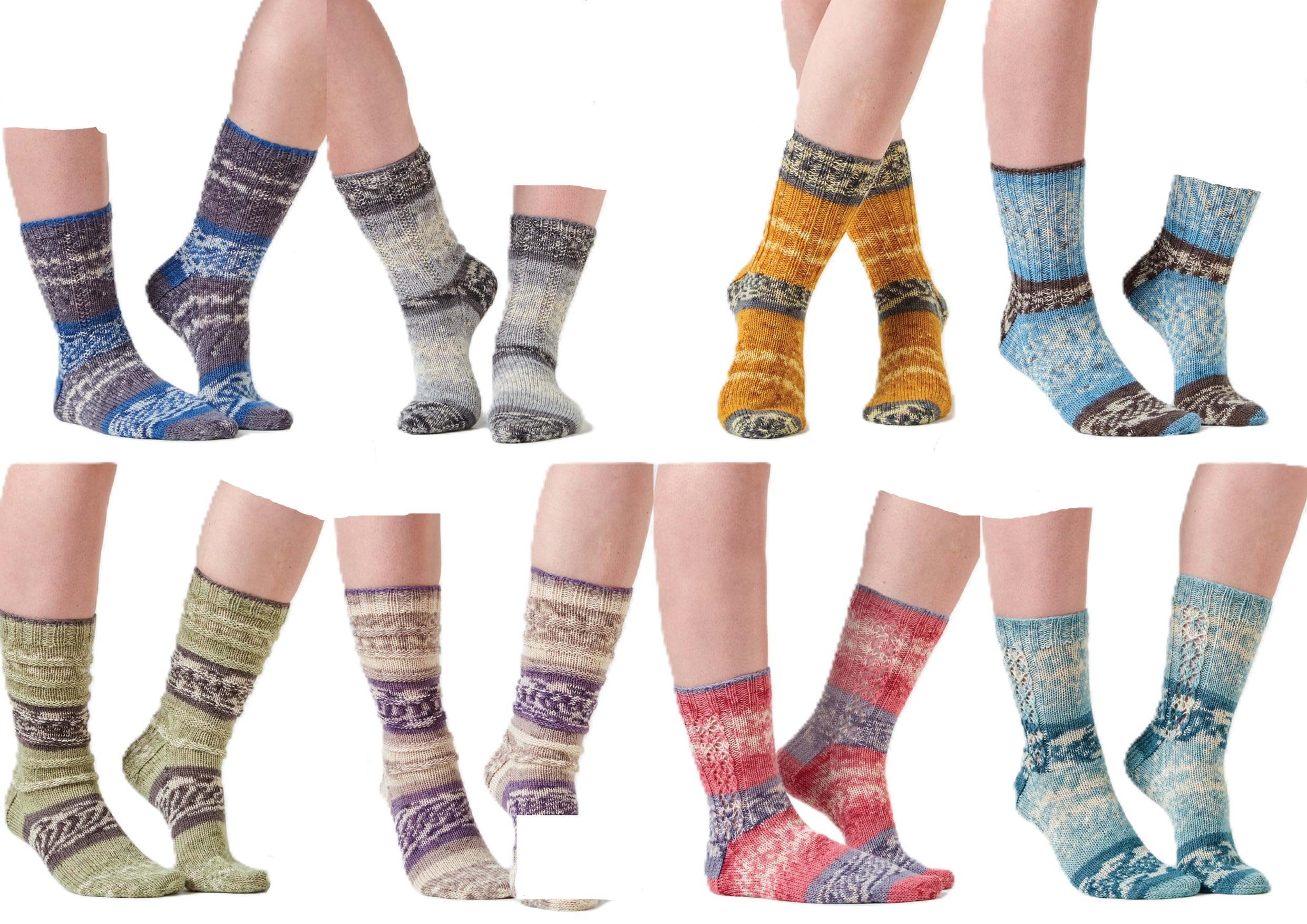 King Cole 4 Ply Knitting Pattern - 6006 Girl's & Ladies Socks