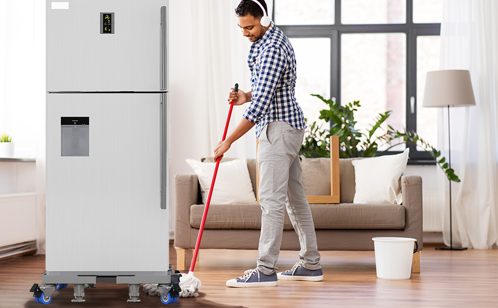 NIUXX Waschmaschine Sockel Untergestell mit 8 Füßen+4 Räder für Waschwaschine,Kühlschrank und Trockner,Verstellbare… – Bild 8