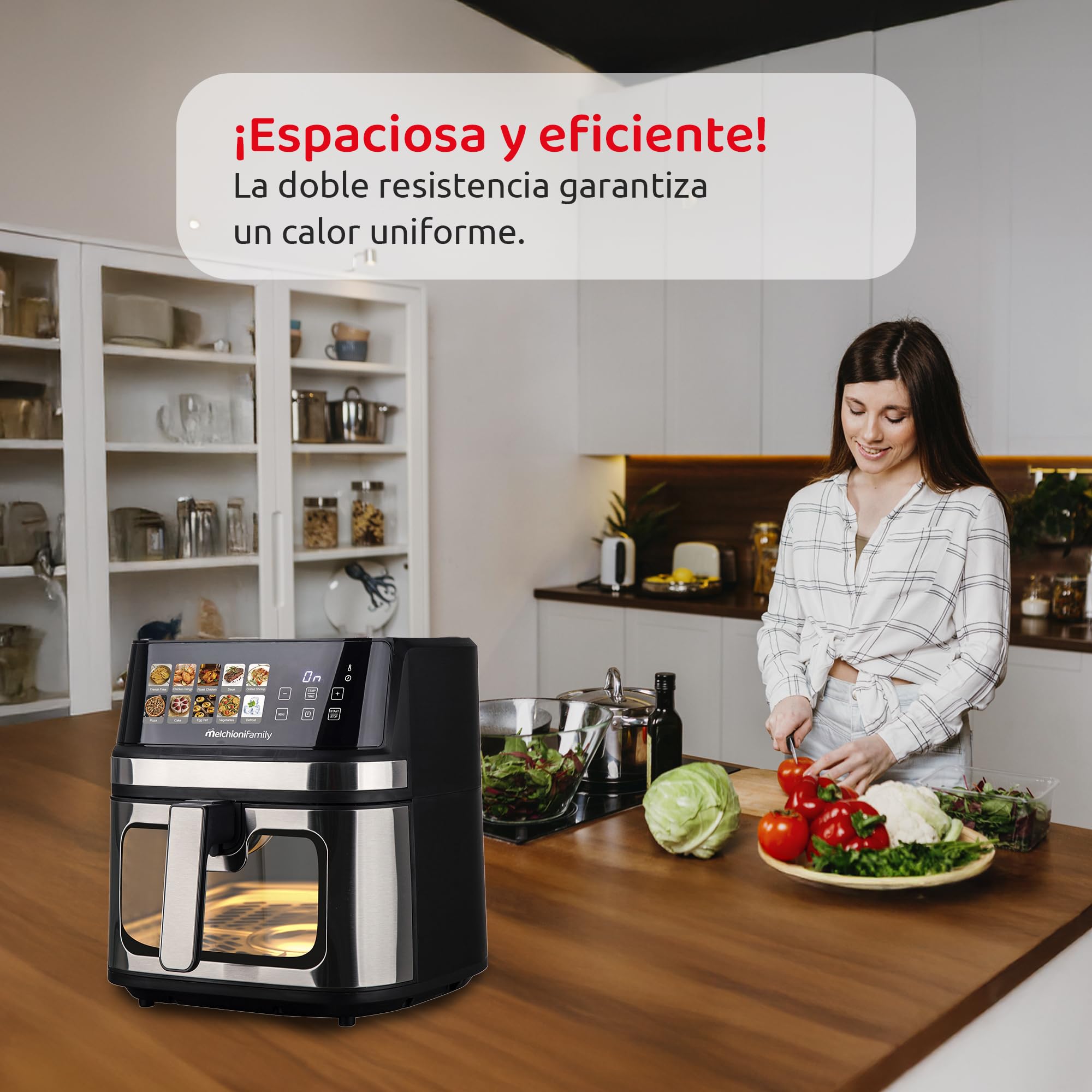 Melchioni Family | GAIA PLUS Freidora de Aire con Doble Resistencia 8L