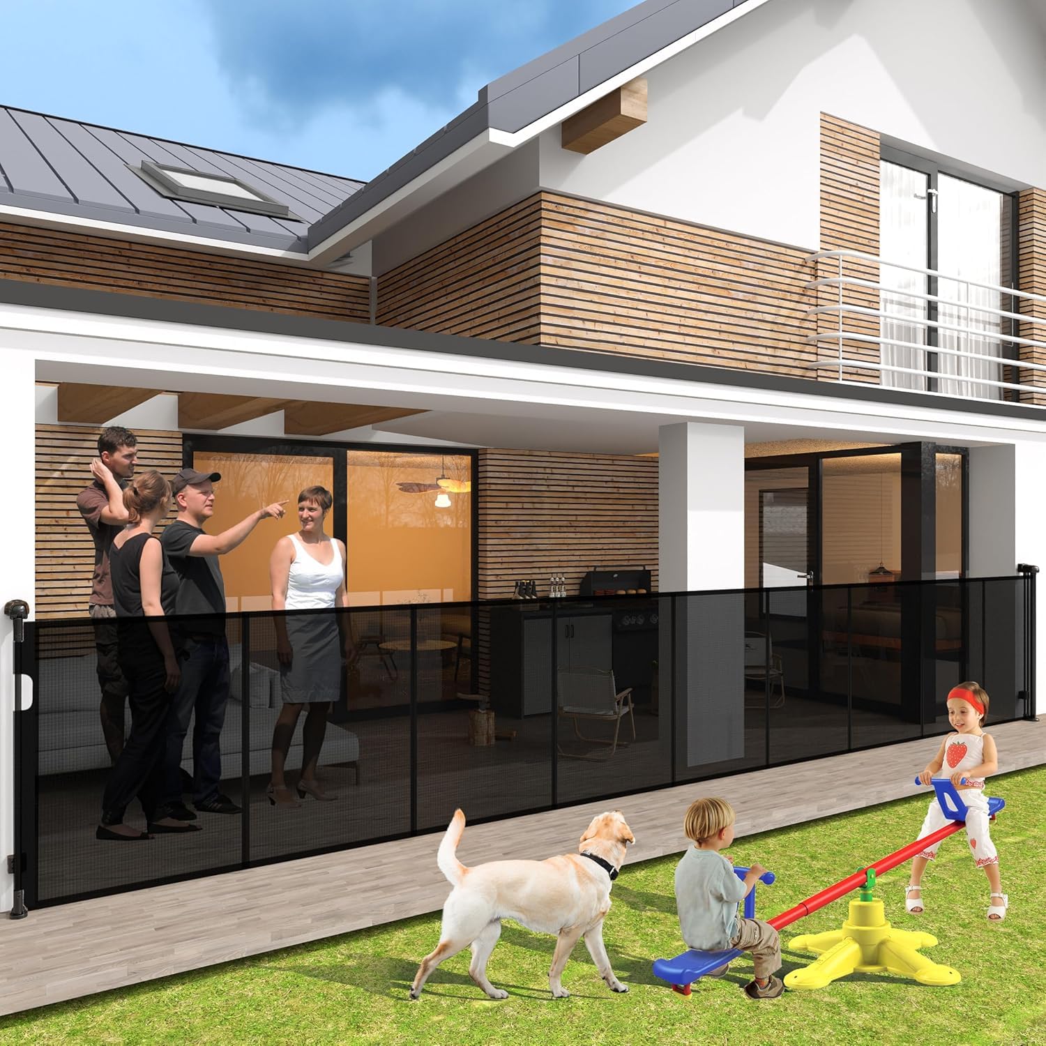 Luvcoo 240 inch Retractable Gate