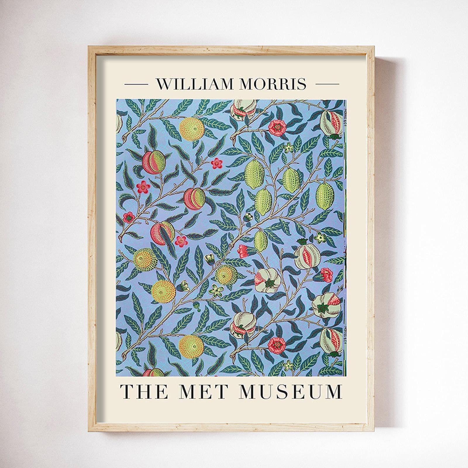 William Morris Stampa su Tela Blue Marigold Exhibition Poster London Underground Art Nouveau Pittura Wall Decor15.7"x 23.6"(40x60cm) x6 Senza cornice