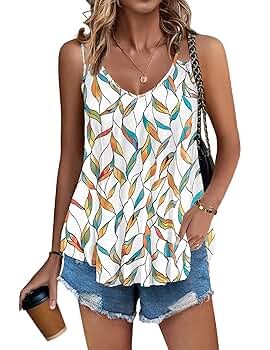 Amazon.com: Zeagoo Women Flowy Tank Tops Casual Summer Tops