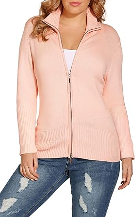 Mock neck zip sweater women's Outlet