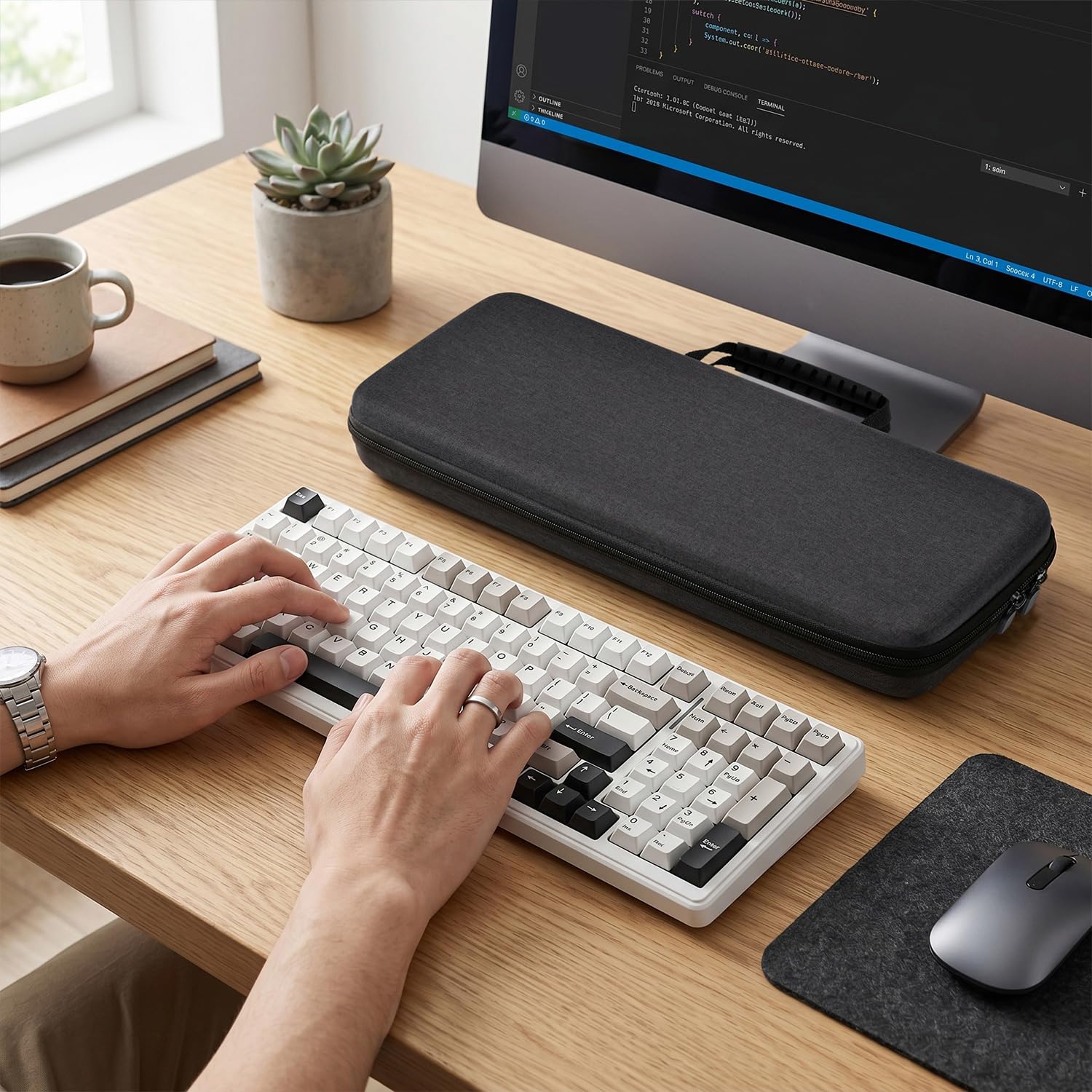 【A2】 KEYBOARD CASE model:f93 Amazon.com: Hard Shell Travel Keyboard Case for AULA F99/ 99, AULA