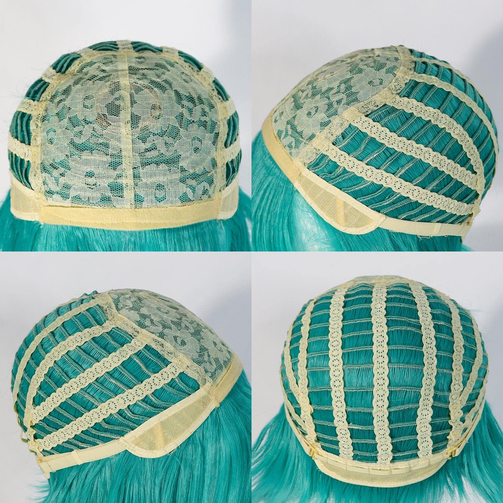Ebingoo Blue Braided Cosplay Wig for Women + Wig Cap Long Straight Synthetic Costume Wig for Halloween Costume Anime Party: Green