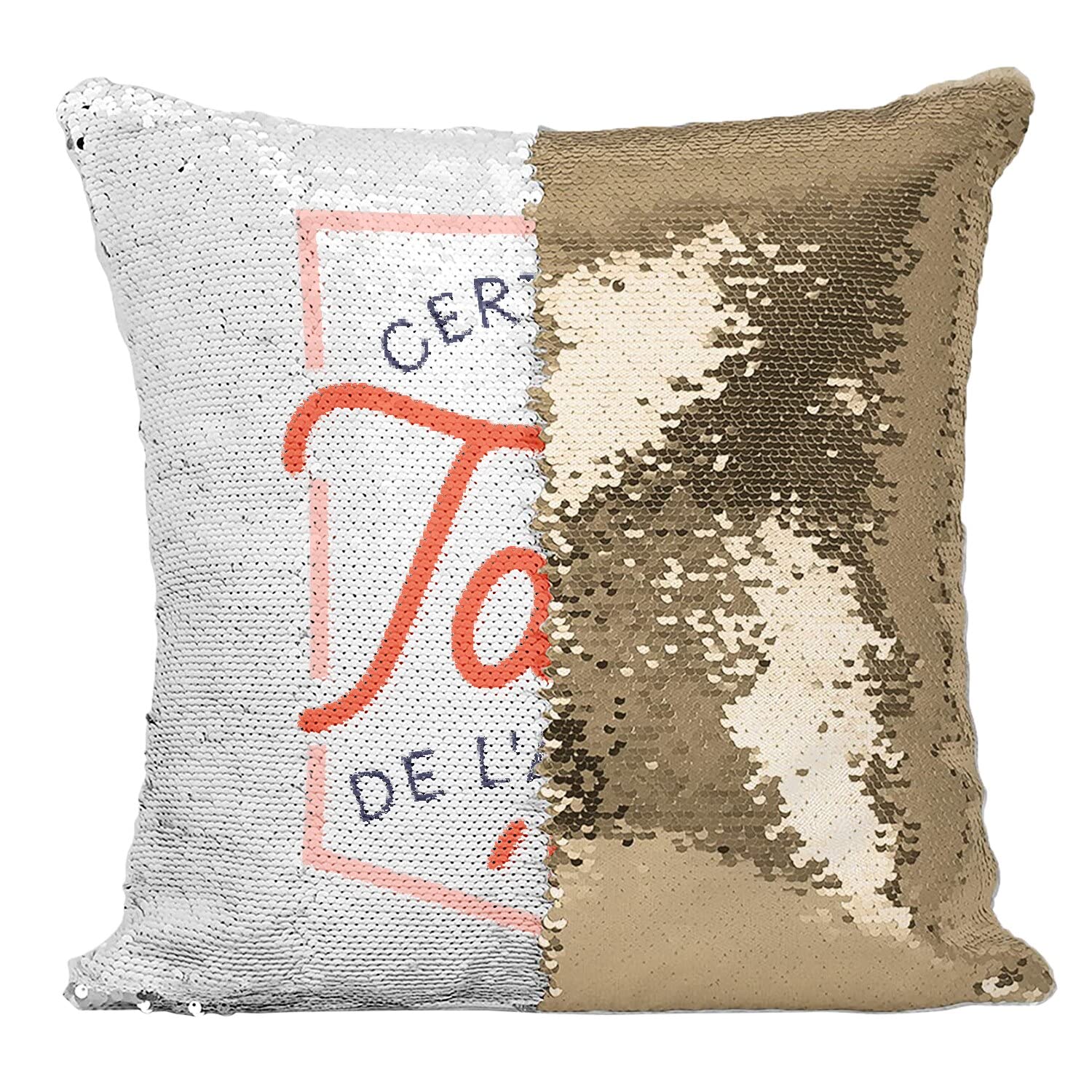Coussin sequin doré Tata de l'Année paillettes cadeau tante