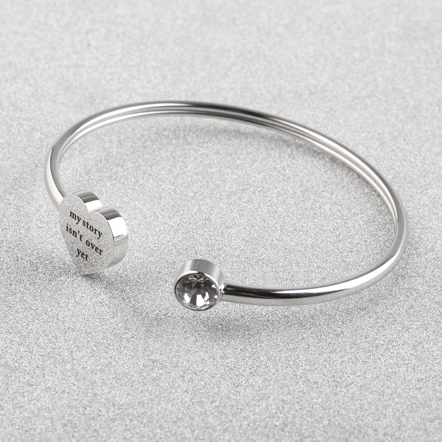 Collana Punto E Virgola In Rame Con Scritta 'My Story Isn't Over Yet' - Gioiello Ipoallergenico Per La Consapevolezza Del Suicidio E Della Salute Mentale - 2