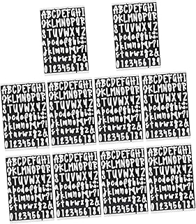 OSALADI Vinyl Letter Stickers Vinyl Sticker Paper 10 Sheets Letter Label Sticker Mailbox Alphabet Tabs Cursive Letter Stickers Mailbox Number Vinyl DIY Decorative Stickers Letters Decals