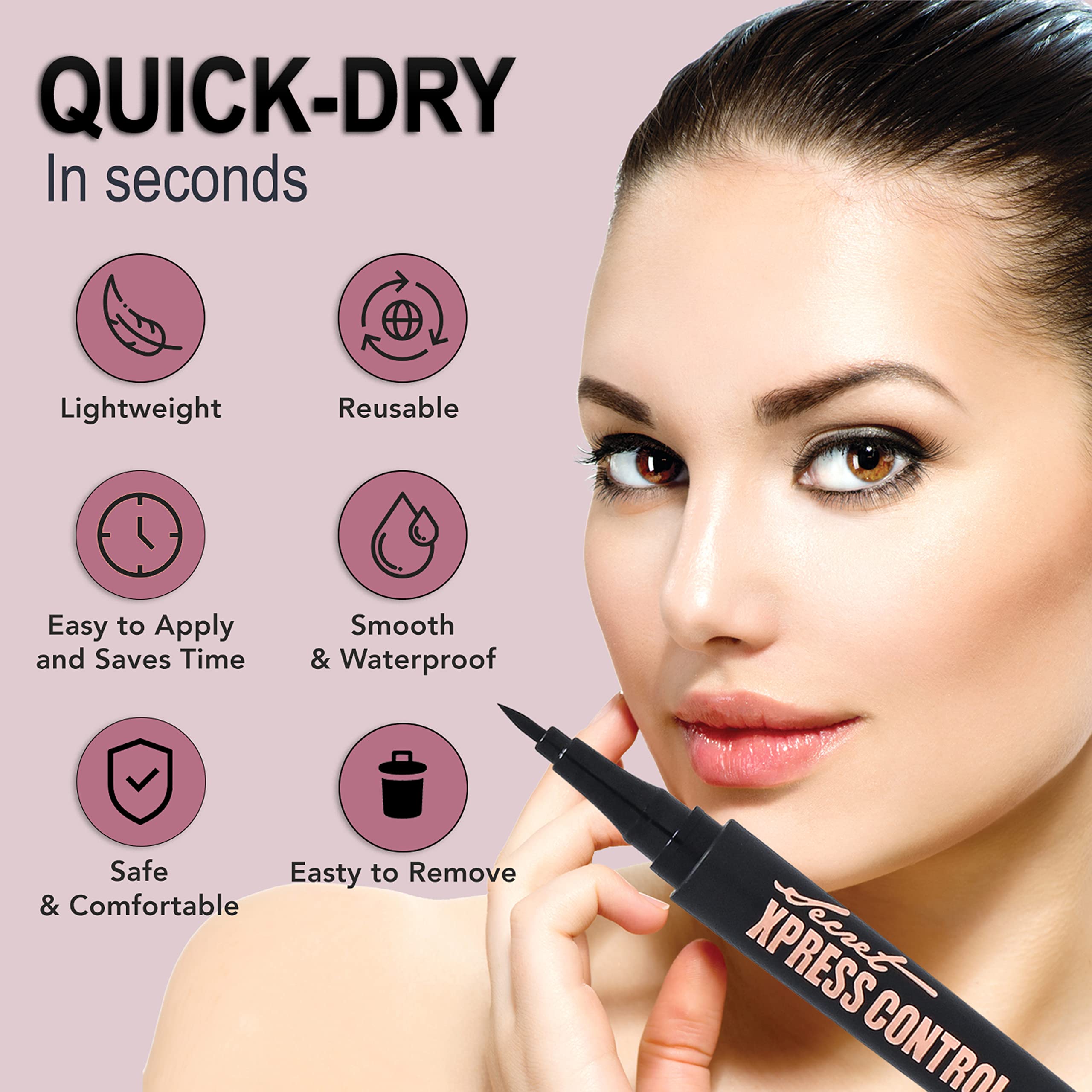 Lápiz delineador de ojos negro líquido impermeable mate de larga duración maquillaje profesional 5