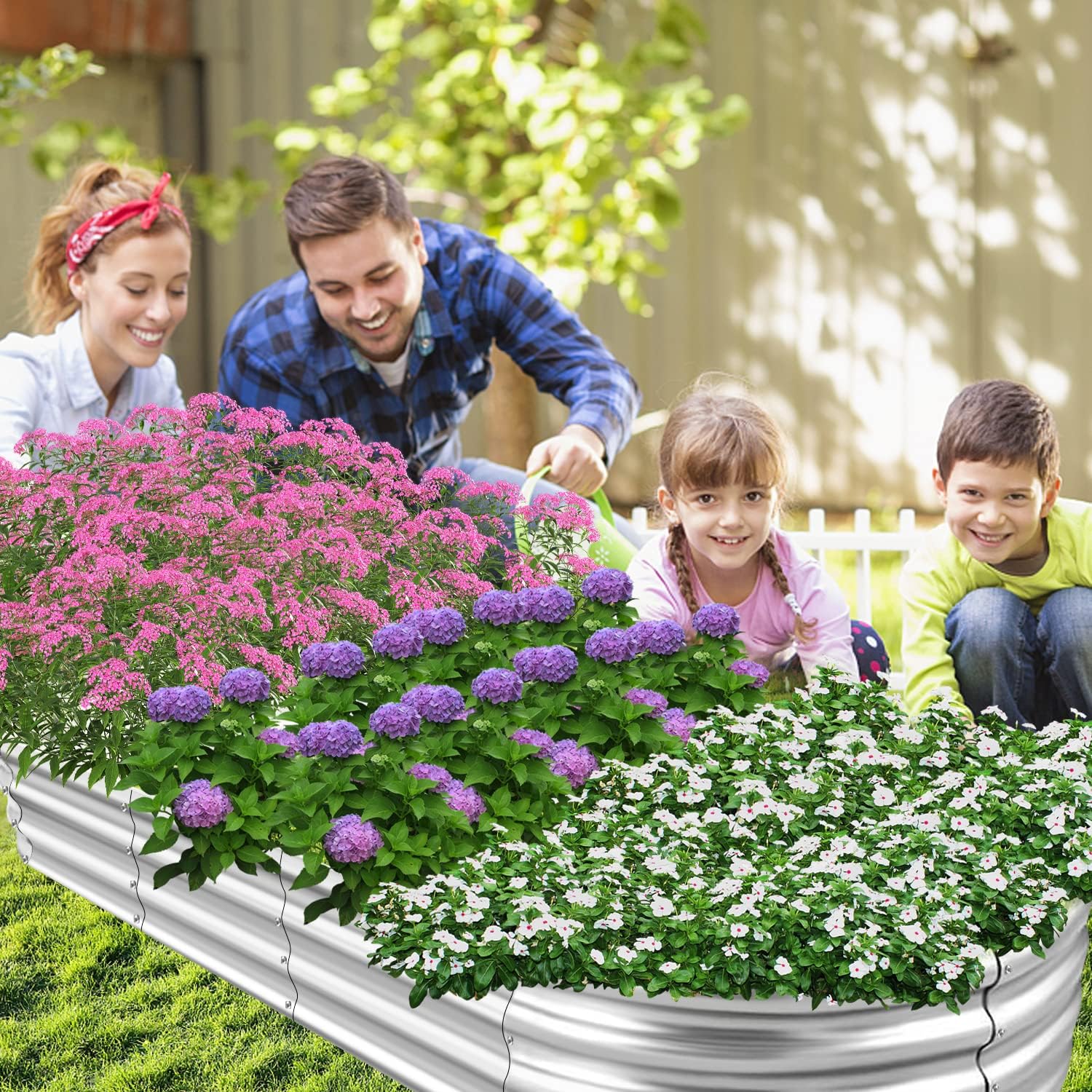 2Pcs Galvanized Raised Garden Bed，6×3×1ft Galvanized Planter Raised Garden Boxes Outdoor, Large Oval Metal Raised Garden Beds for Vegetables,Flowers and Fruits